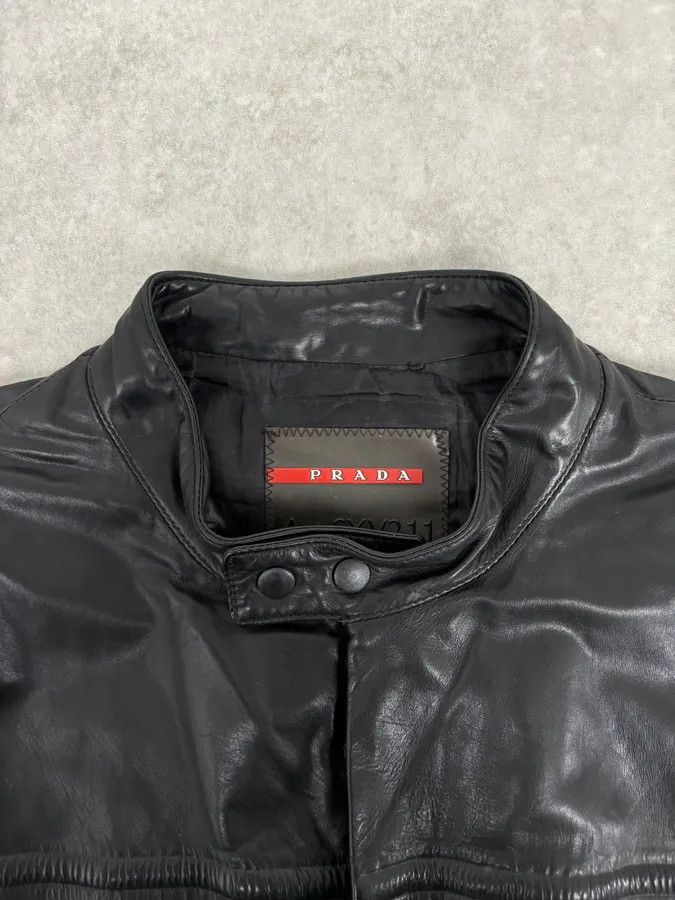 Prada AW2009 Prada Black Padded Leather Biker Jacket Size US M / EU 48-50 / 2 - 4 Thumbnail