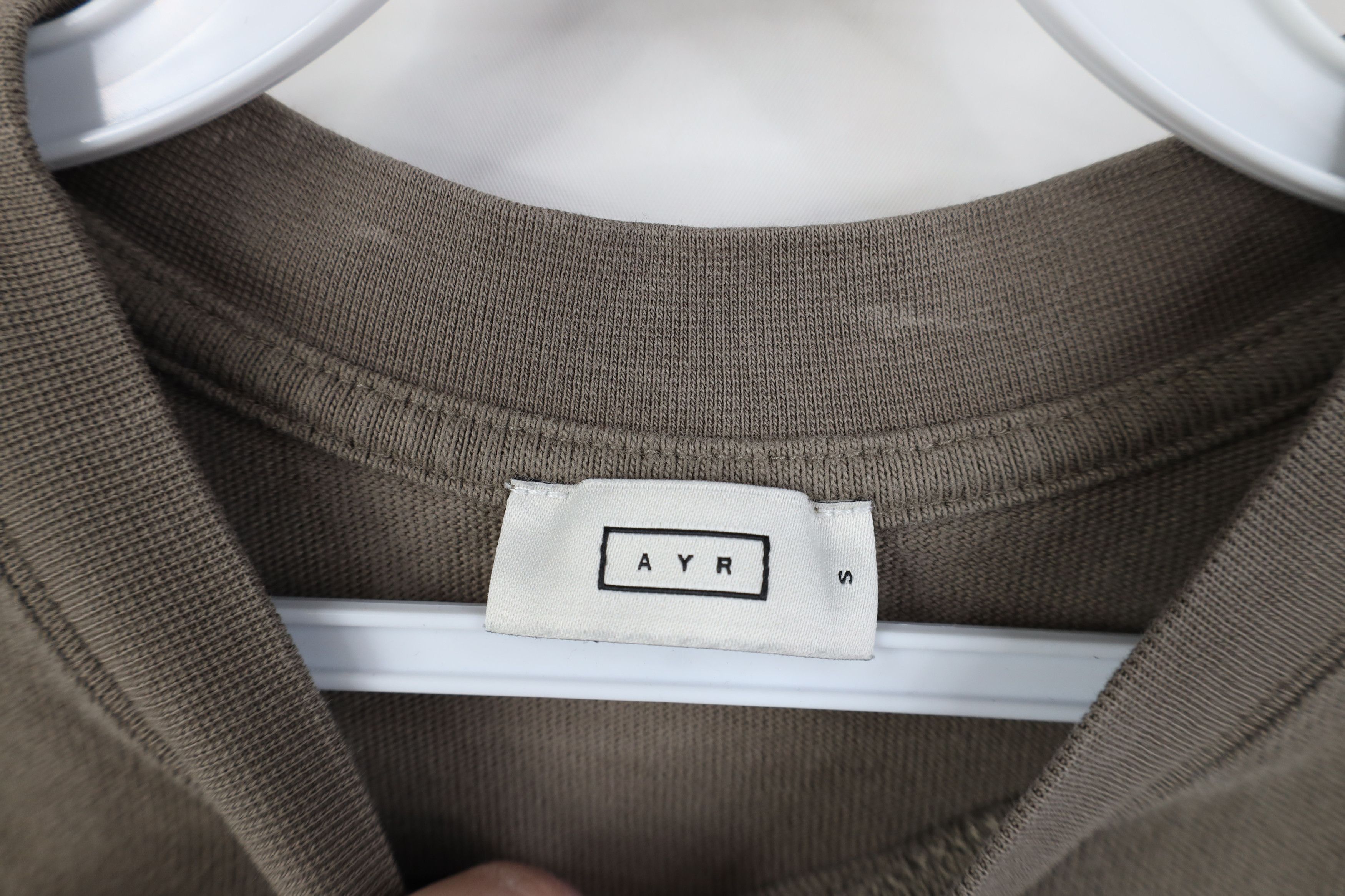 Vintage AYR All Year Round Ribbed Knit Long Sleeve T-Shirt Beige Size US S / EU 44-46 / 1 - 4 Thumbnail