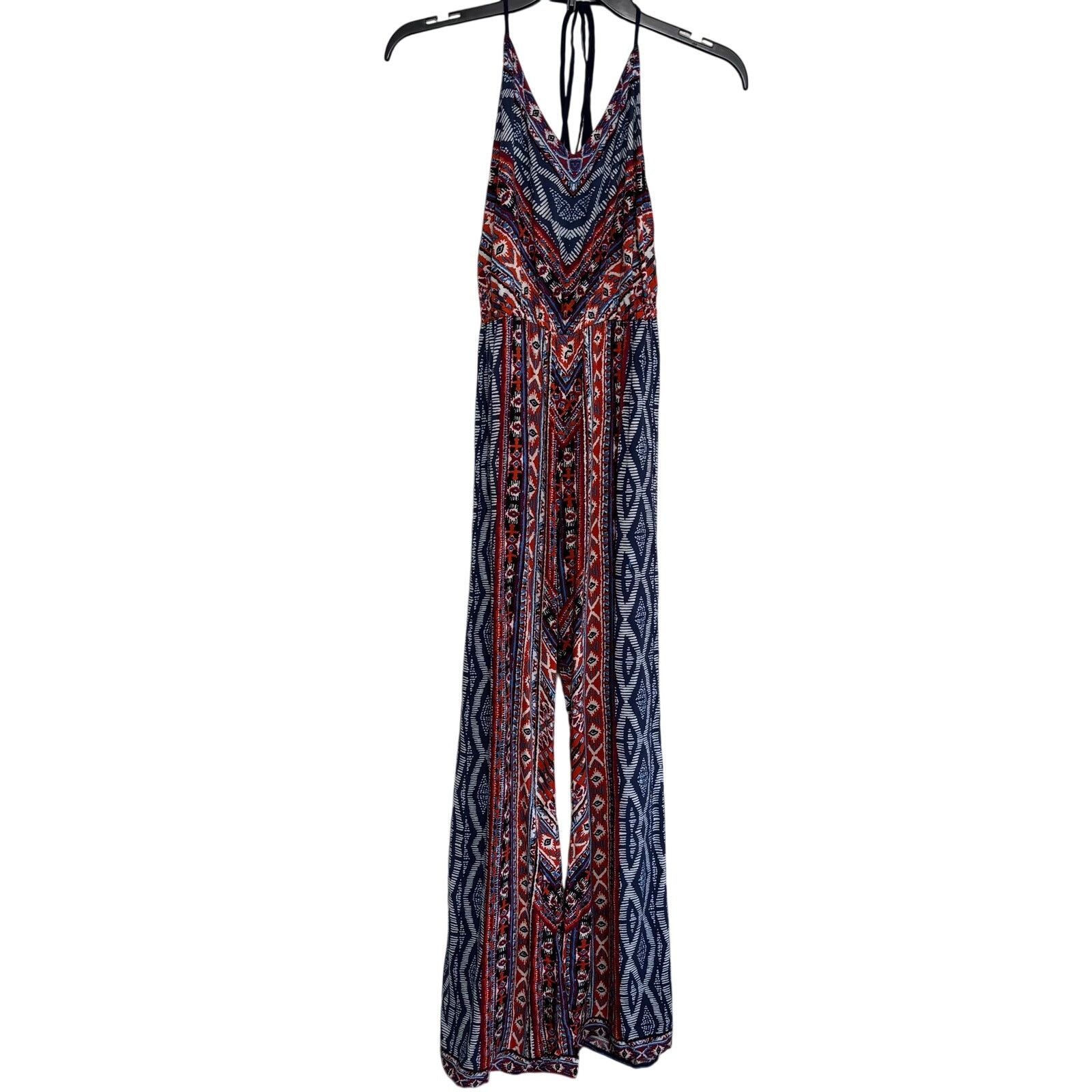 Other Flying Tomato Boho Multi-Colored Halter Top Jumpsuit Size XS Size 27" / US 4 / IT 40 - 1 Thumbnail