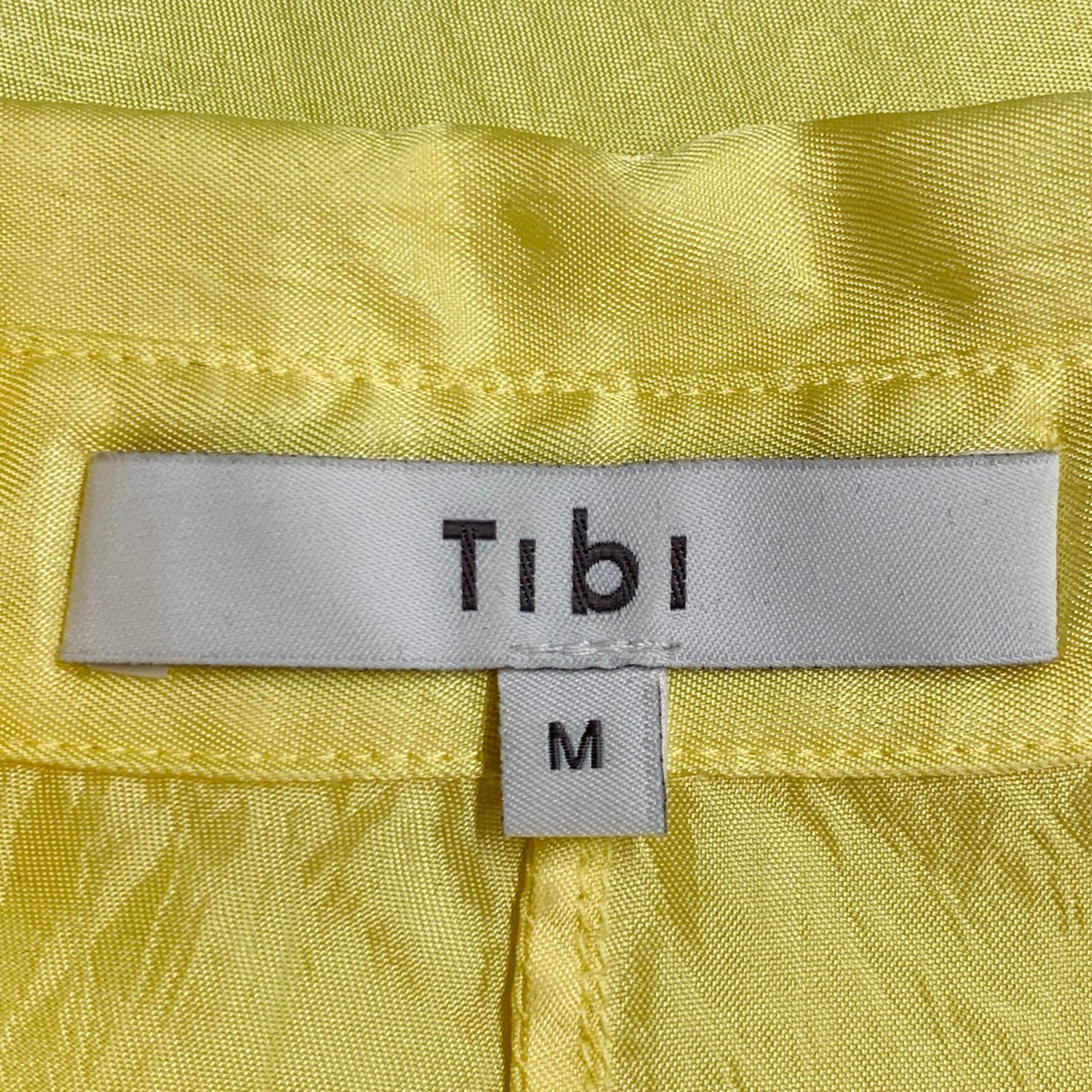 Tibi TIBI Size M Yellow Acetate Oversized Button Up Shirt Size M / US 6-8 / IT 42-44 - 4 Thumbnail