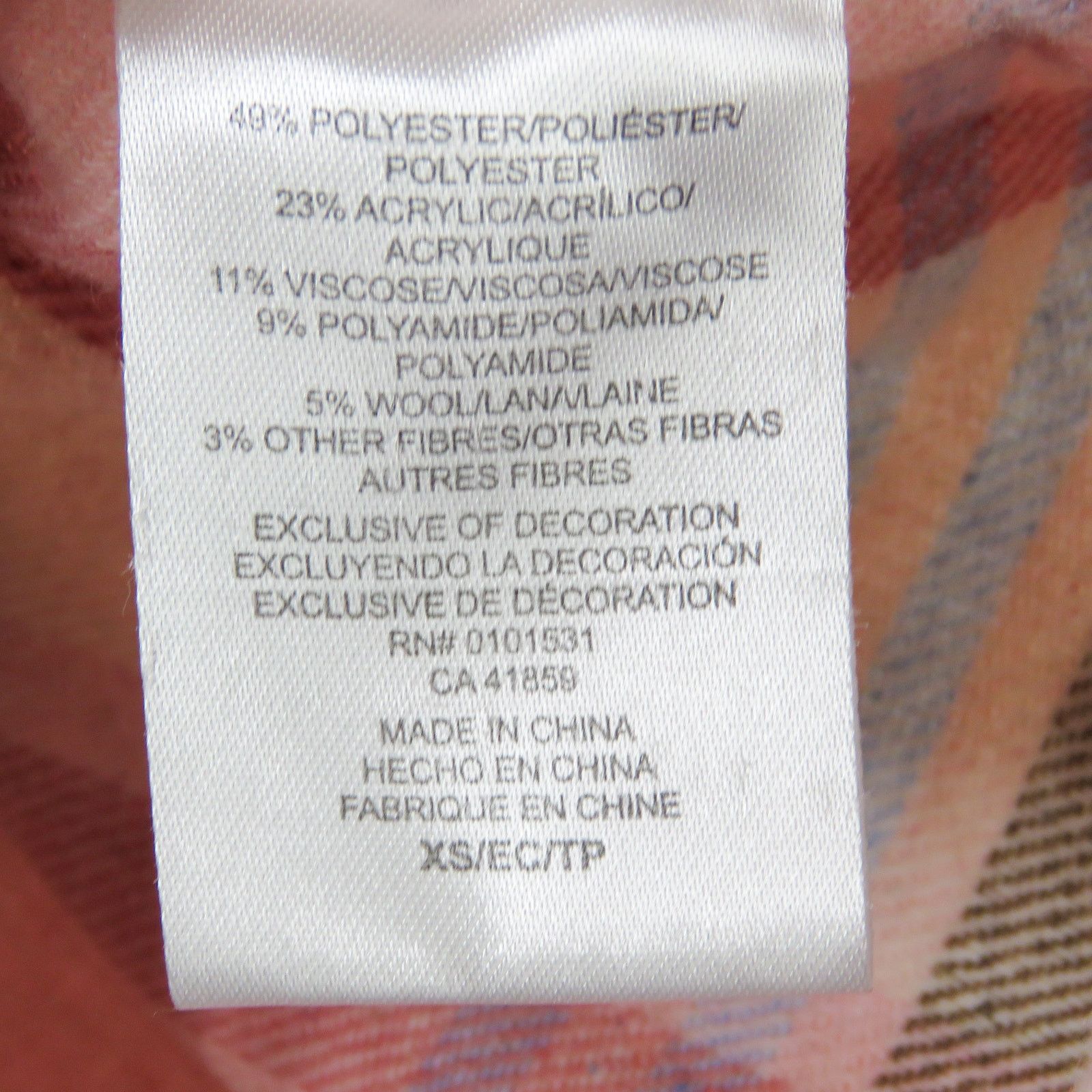 Other Barbie Pink & Brown Flannel Jacket XS Retro Pastel Shacket Size XS / US 0-2 / IT 36-38 - 5 Thumbnail