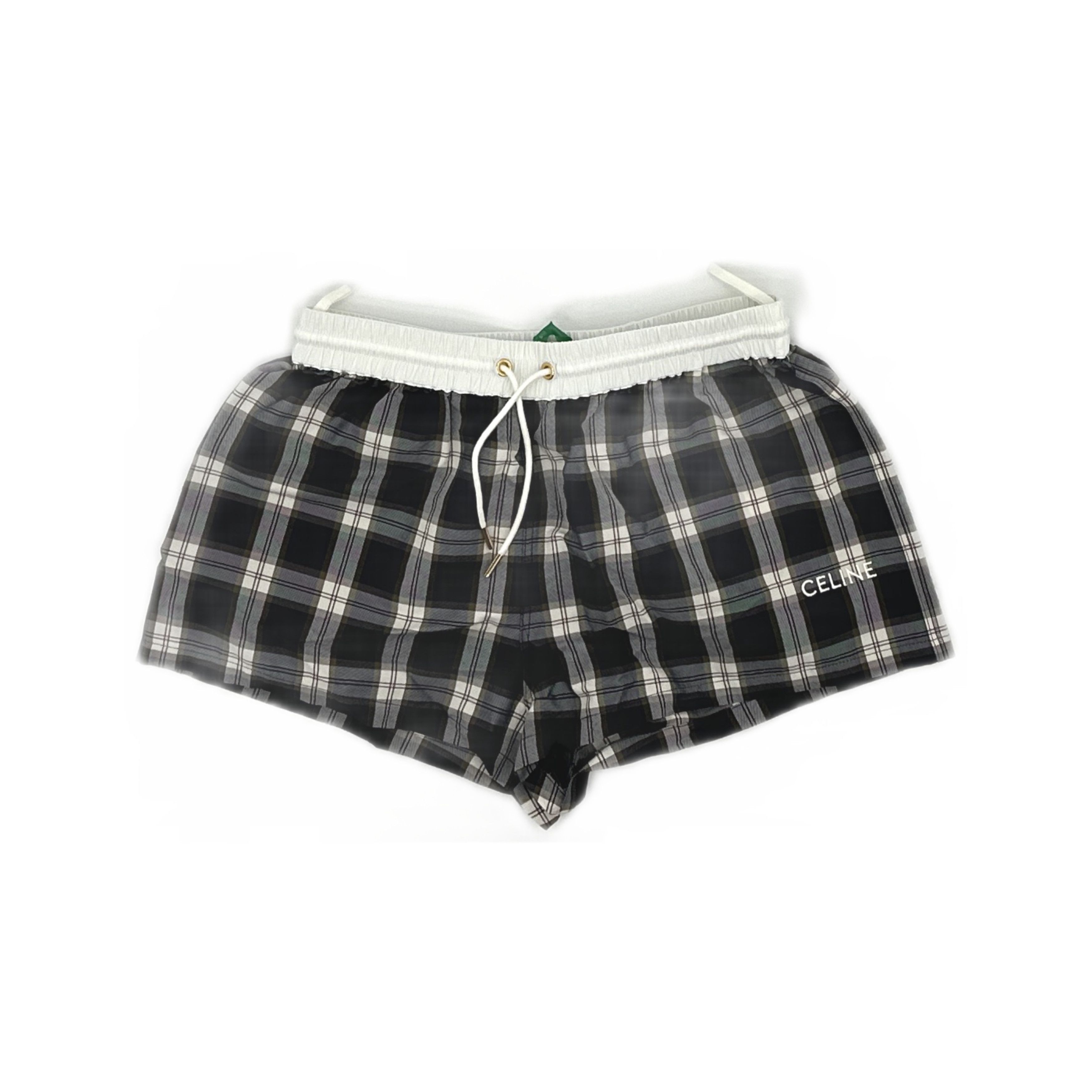 Celine CELINE Plaid Drawstring Shorts Size 34 Size 25" / US 0 / IT 36 - 1 Thumbnail