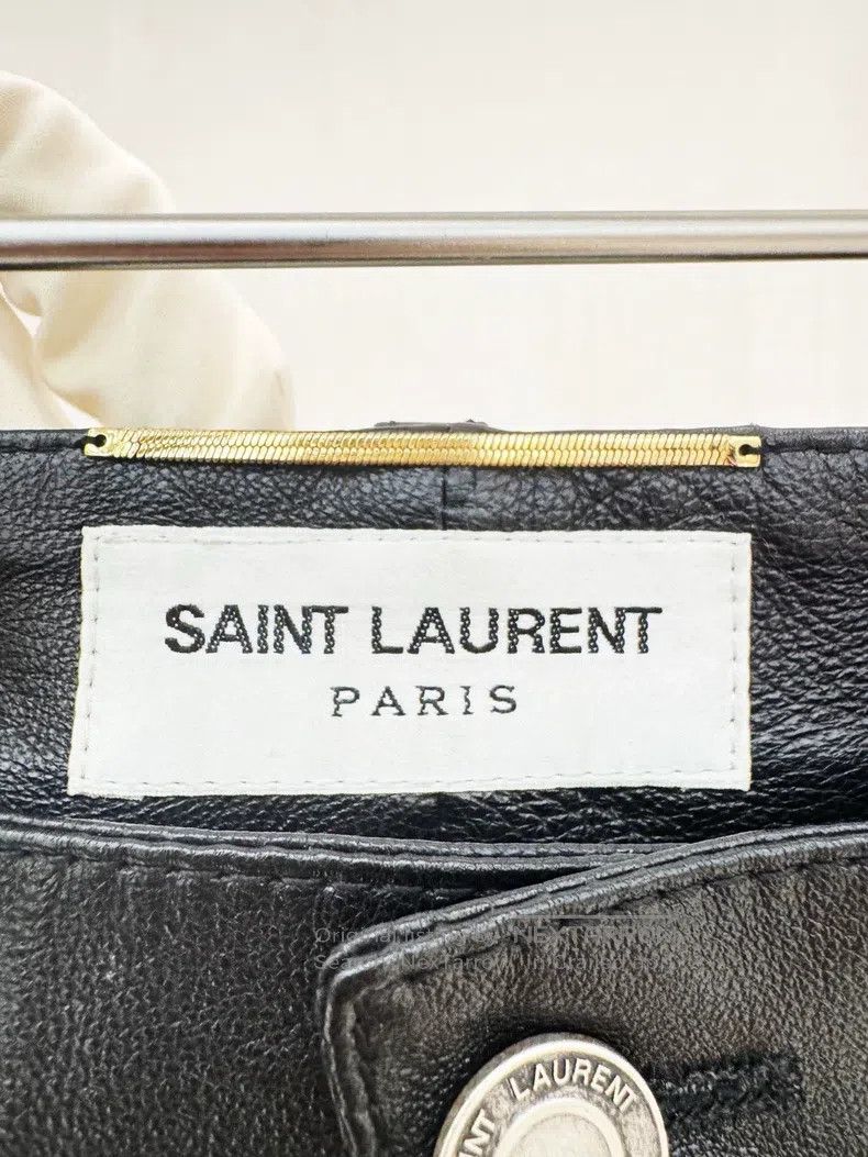 Saint Laurent Paris Saint Laurent Paris Black Lamb Leather Shorts Size 33" - 3 Thumbnail