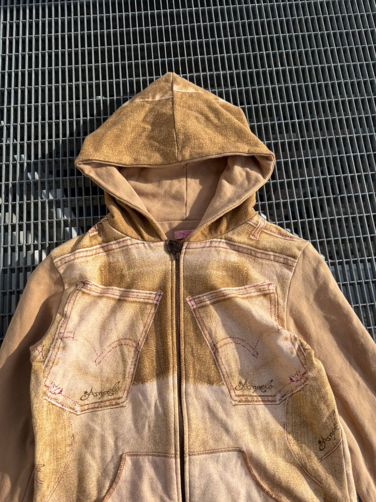 Roberto Cavalli Roberto Cavalli Angeles Overprinted Y2K Zip Hoodie Size XS / US 0-2 / IT 36-38 - 4 Thumbnail