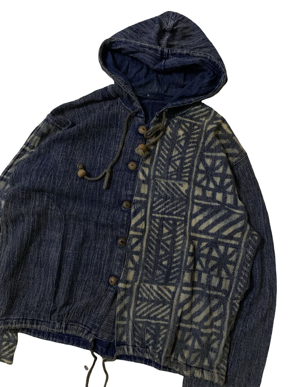 Japanese Brand Vintage Japanese Indigo Blue Patchwork Denim Jacket Size US L / EU 52-54 / 3 - 2 Thumbnail