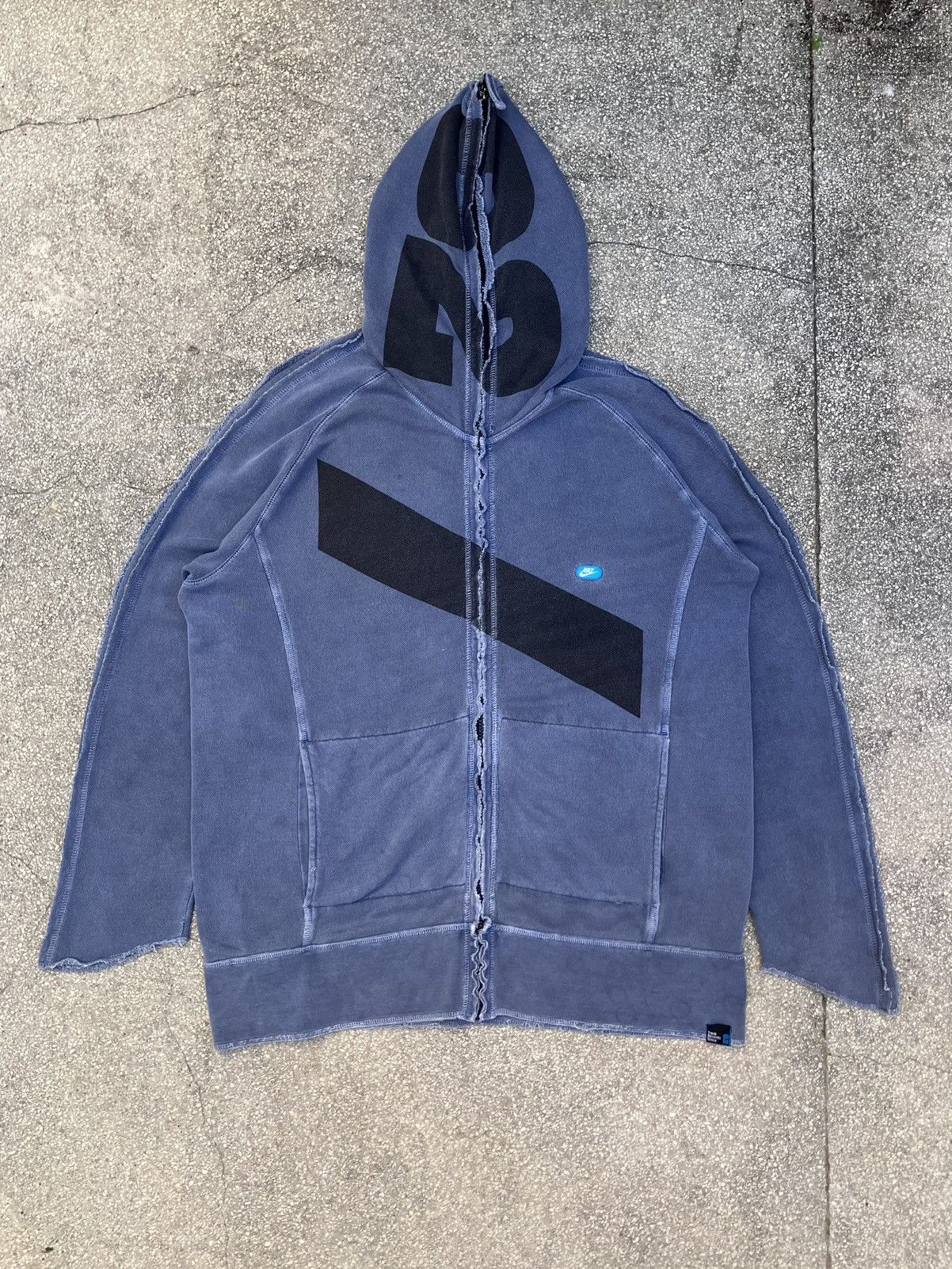 Nike Vintage 2000s Rare Nike Distressed Ninja Hoodie ACG Spackman Size US L / EU 52-54 / 3 - 1 Thumbnail