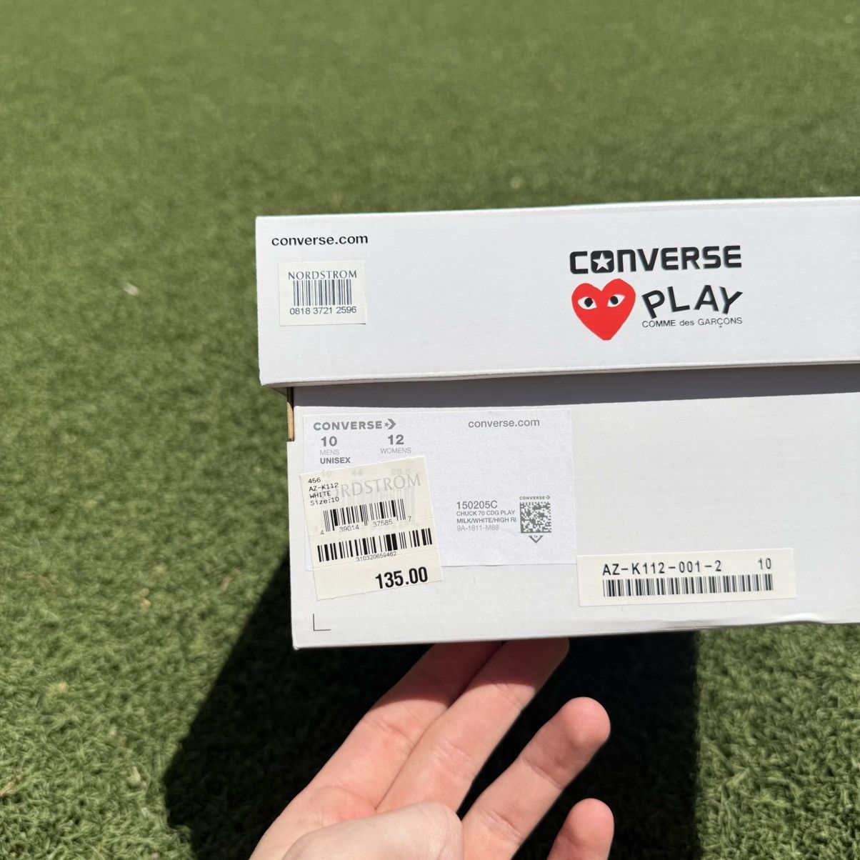 Comme des Garcons PLAY × Converse CDG Play Converse Chuck 70 Hi-Top Size US 10 / EU 43 - 7 Thumbnail