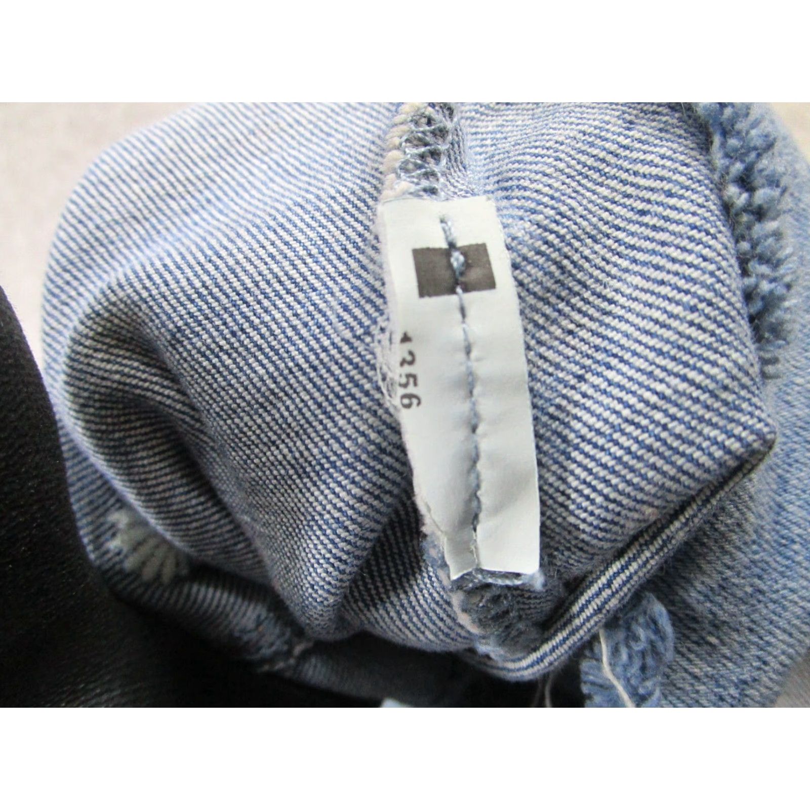 Mavi Mavi Jacket Mens L Blue Denim Cropped Pleated Cotton Short Sleeve Button Jacket Womens Regular Size L Blue Denim Pleated Basic Jacket 90s? Size L / US 10 / IT 46 - 4 Thumbnail