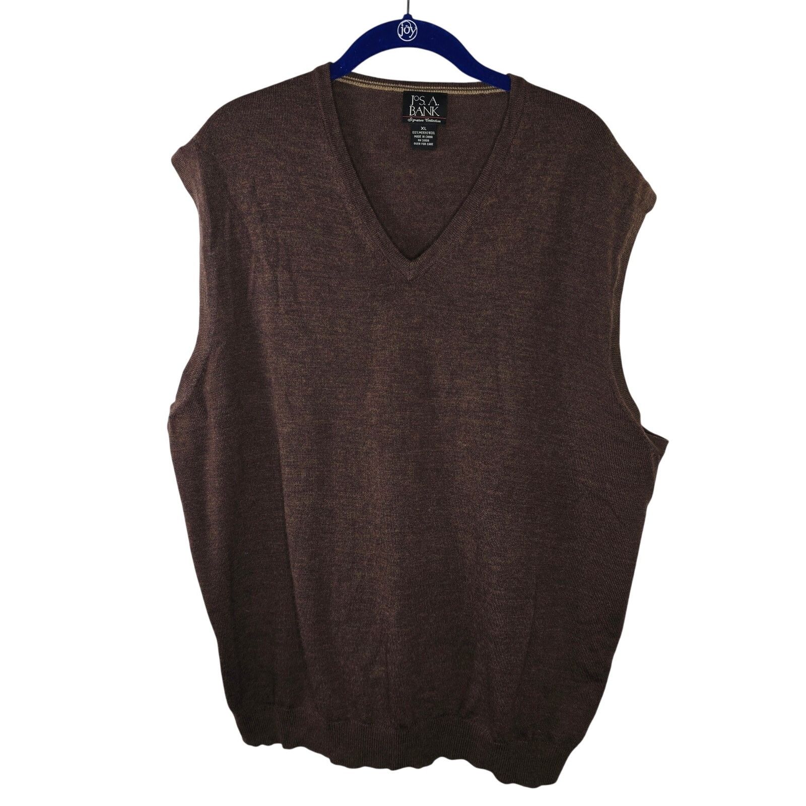 Jos. A. Bank Jos. A. Bank 100% Merino Wool Brown Vest Size XL Size US XL / EU 56 / 4 - 1 Thumbnail