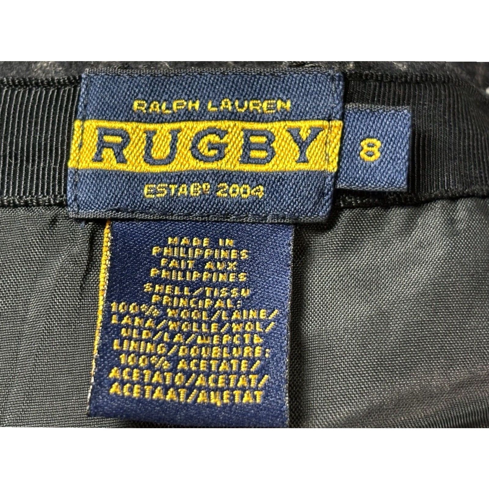 Ralph Lauren Ralph Lauren Rugby Wool Skirt, Size 8, Navy Blue, Pinstripe, Lined, Womens Size 30" / US 8 / IT 44 - 5 Thumbnail