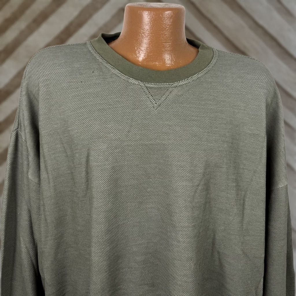 Van Heusen VINTAGE Van Heusen Pique Knit Sweatshirt Mens XL Green Crewneck Pockets Golf 90s Retro Size US XL / EU 56 / 4 - 1 Thumbnail