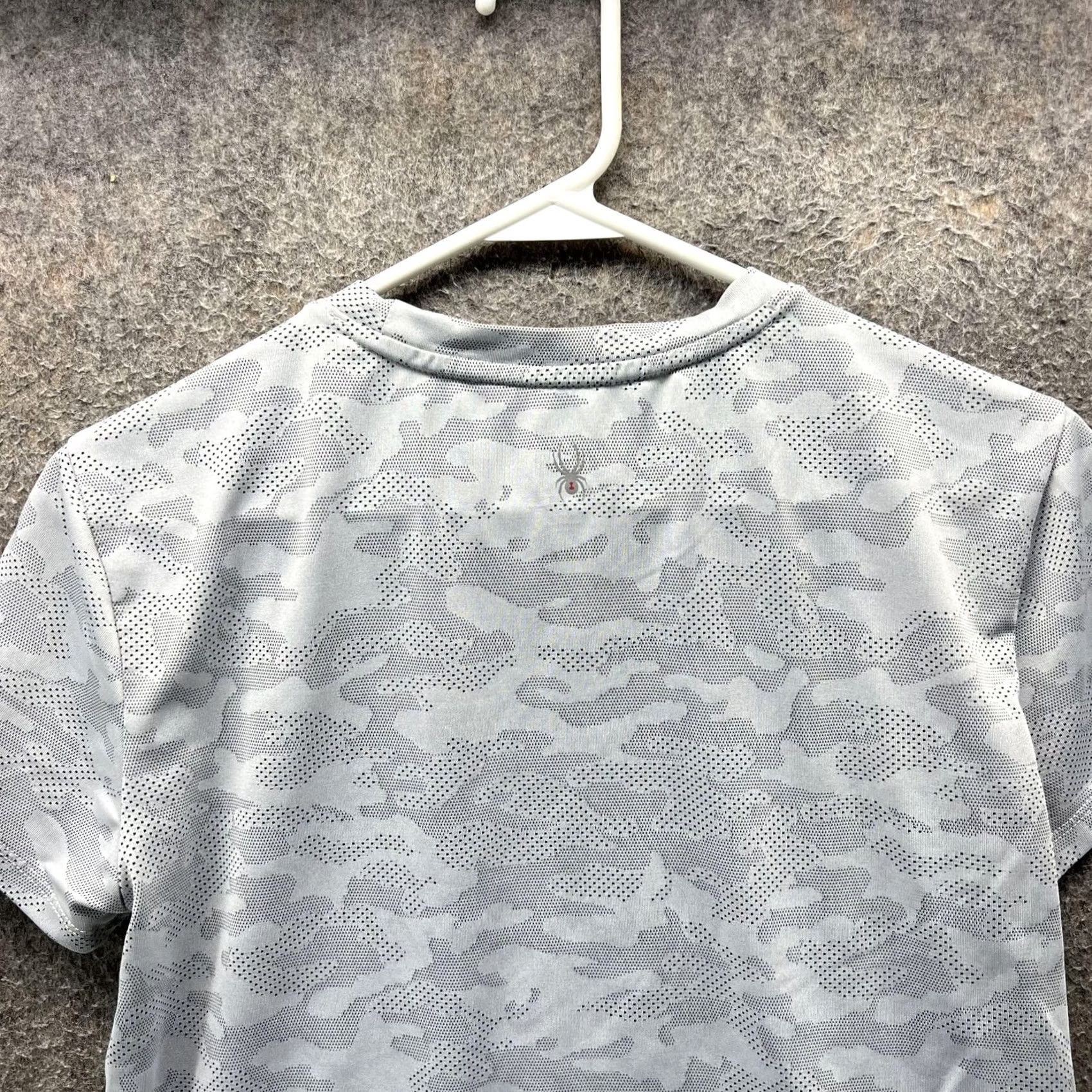 Spyder Spyder Active Shirt Womens Small Gray Camo Short Sleeve Performance Athletic Top Size S / US 4 / IT 40 - 3 Thumbnail