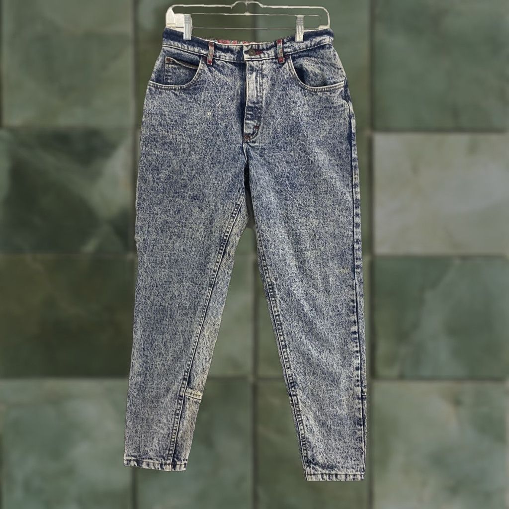Lee VINTAGE Lee Jeans Womens 13 M High Rise Acid Wash Mom Jeans 80s Blue Size 28" / US 6 / IT 42 - 1 Thumbnail