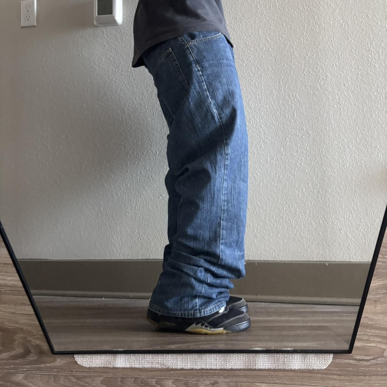 Vintage Crazy Vintage Y2K/2000s Baggy Dark Wash Bootcut Denim Jeans! 34x32 Size US 34 / EU 50 - 2 Thumbnail