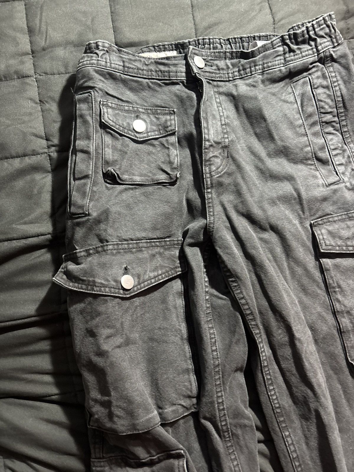 Zara Zara Multi-Zipper MetalWork Cargos Size US 31 - 2 Thumbnail