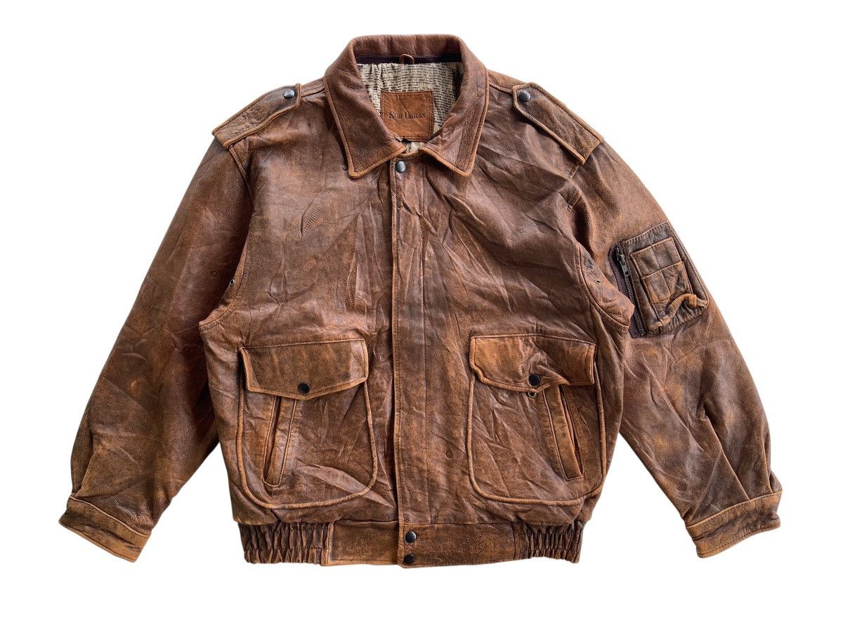 Japanese Brand Sub Urban Sheepskin Leather Jacket Size US L / EU 52-54 / 3 - 2 Thumbnail