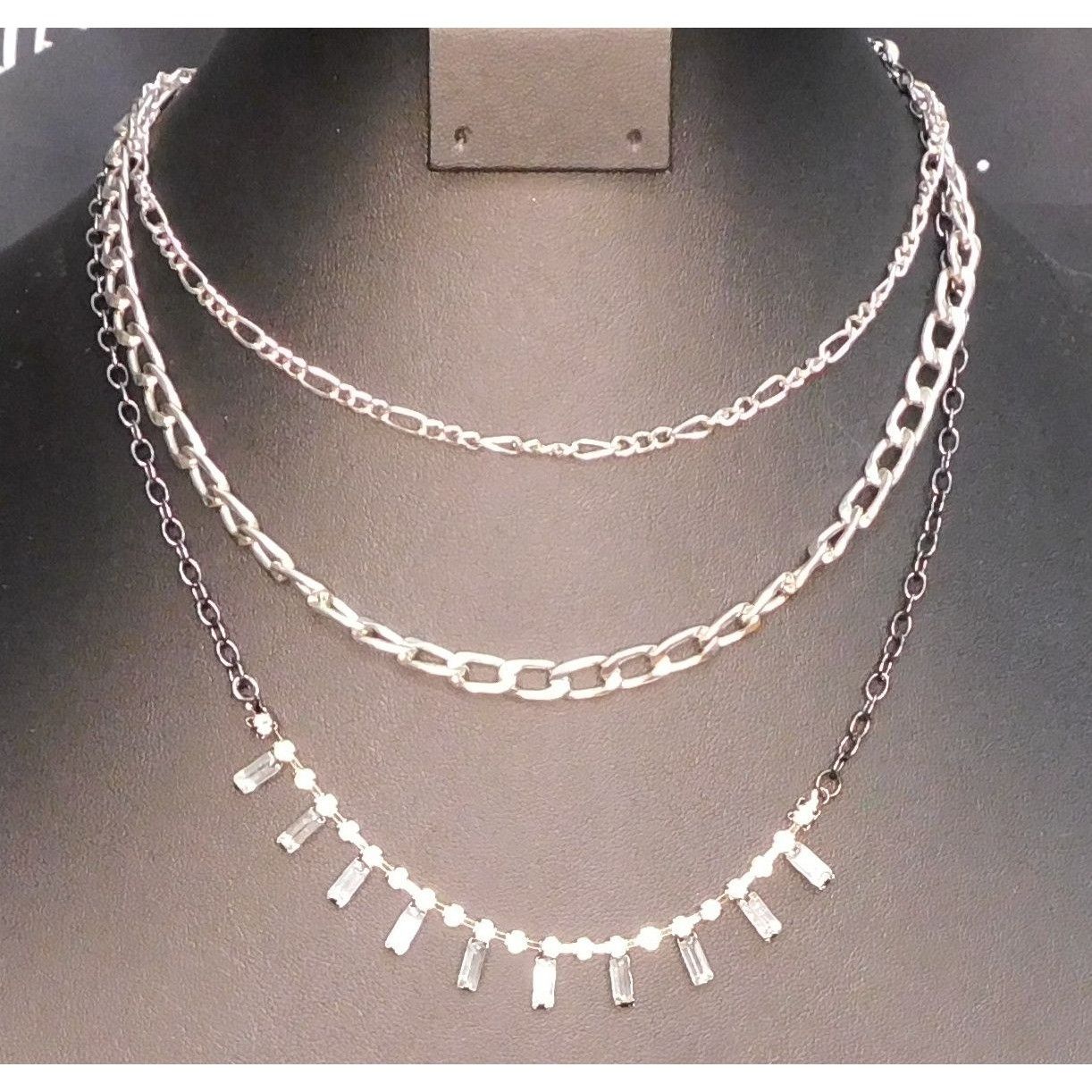 Other Etcetera Vintage Tiered Rhinestone Necklace Size ONE SIZE - 1 Thumbnail
