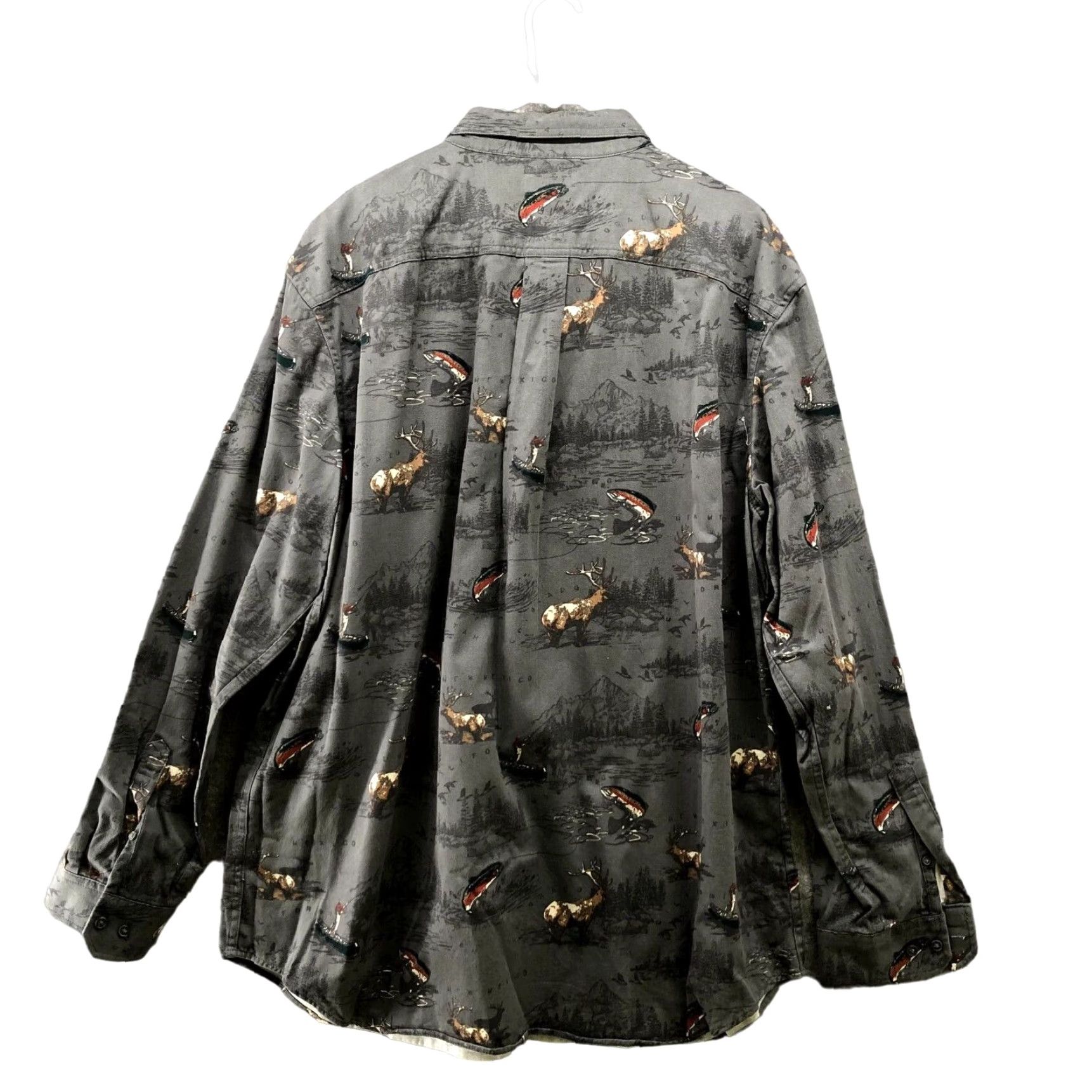 Croft & Barrow VINTAGE Croft & Barrow Fishing Shirt Mens XXL Long Sleeve Button Up Gray Outdoors Casual Size US XXL / EU 58 / 5 - 2 Thumbnail
