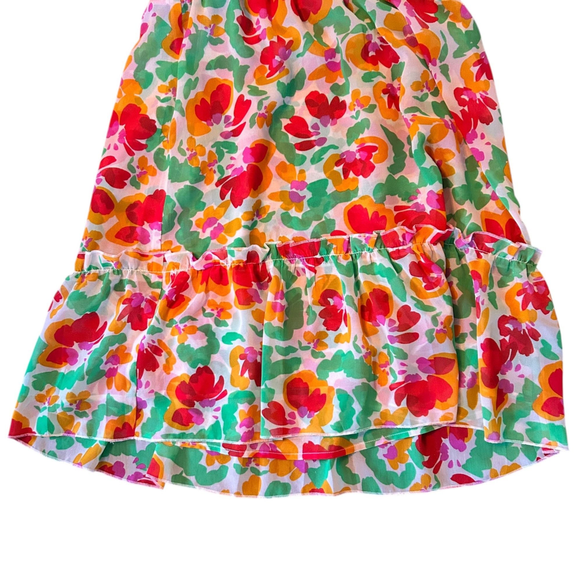 Other Cabi Painterly Watercolor Floral Whimsical Ruffle Midi Dress Size S / US 4 / IT 40 - 2 Thumbnail
