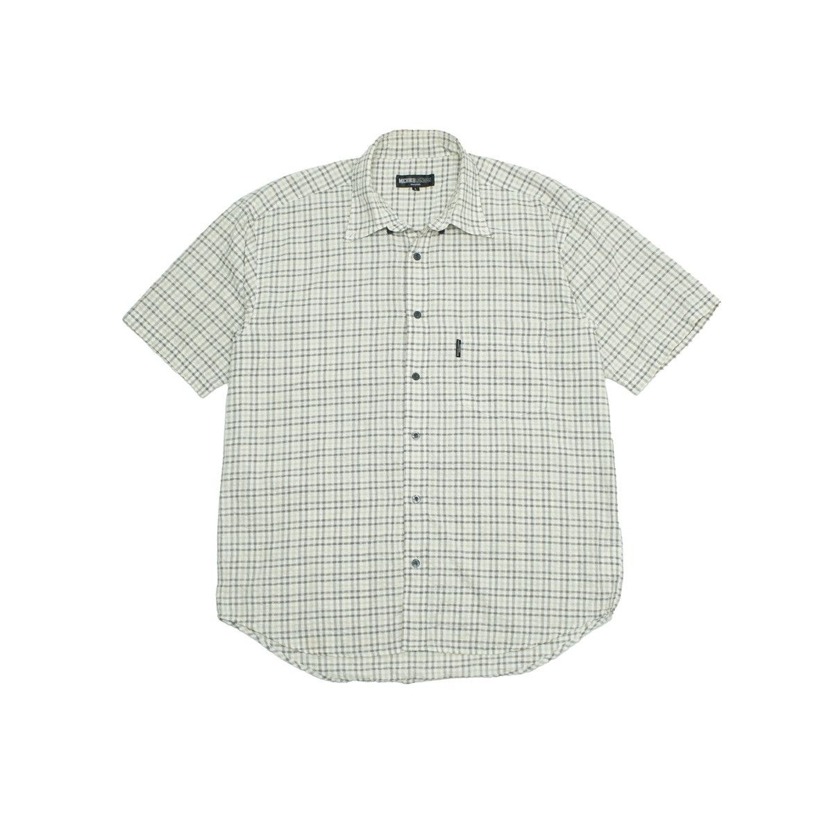 Michiko Koshino London *NoTariff Michiko Koshino London Seersucker Plaid Shirt Size US L / EU 52-54 / 3 - 1 Thumbnail