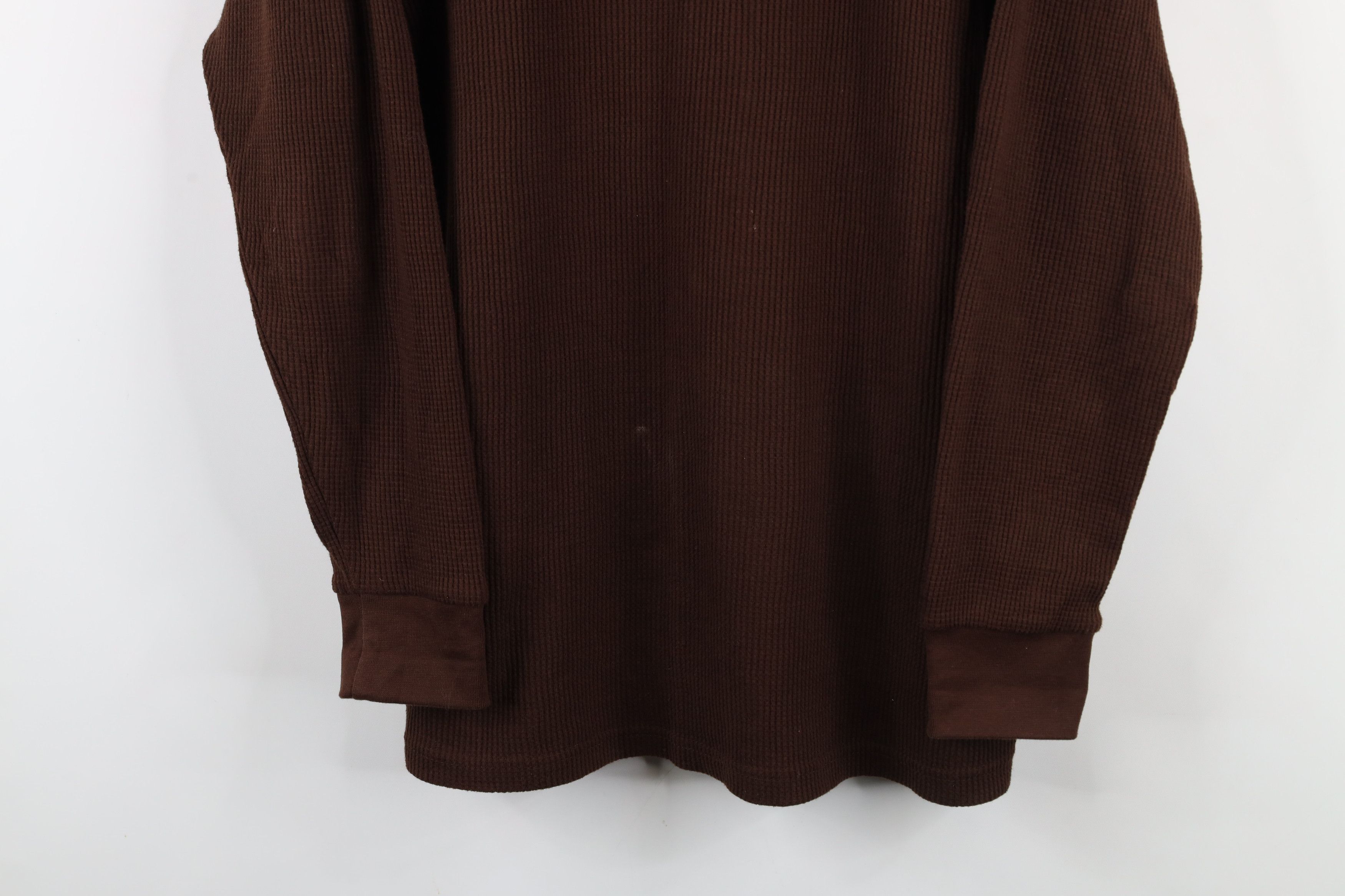 Vintage Vintage 90s Y2K Streetwear Knit Long Sleeve T-Shirt Brown Size US M / EU 48-50 / 2 - 3 Thumbnail