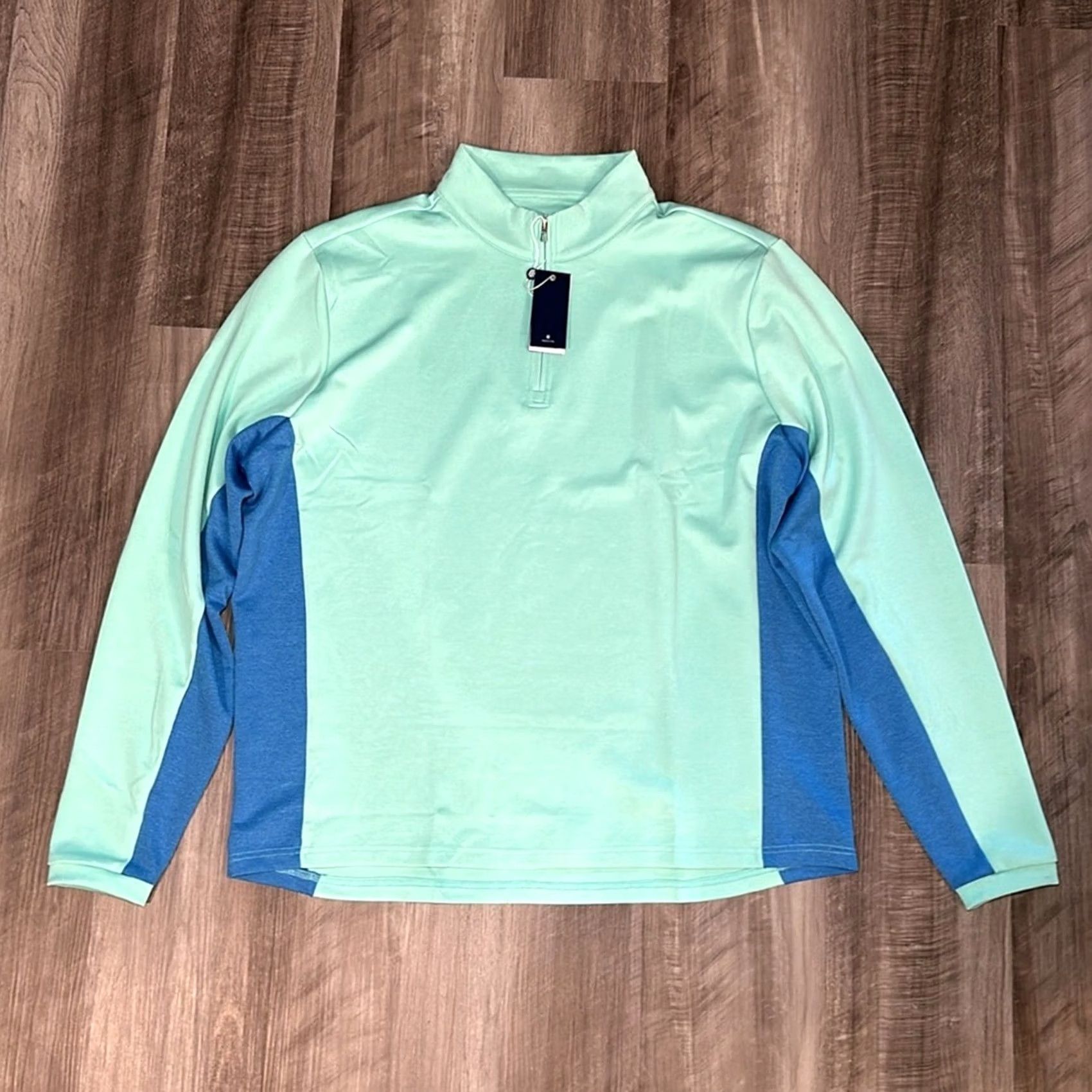 Vintage Holderness & Bourne Dry Luxe Performance Tailored Fit Quarter Zip Pullover XL Men Green Sweatshirt Size US XL / EU 56 / 4 - 2 Thumbnail