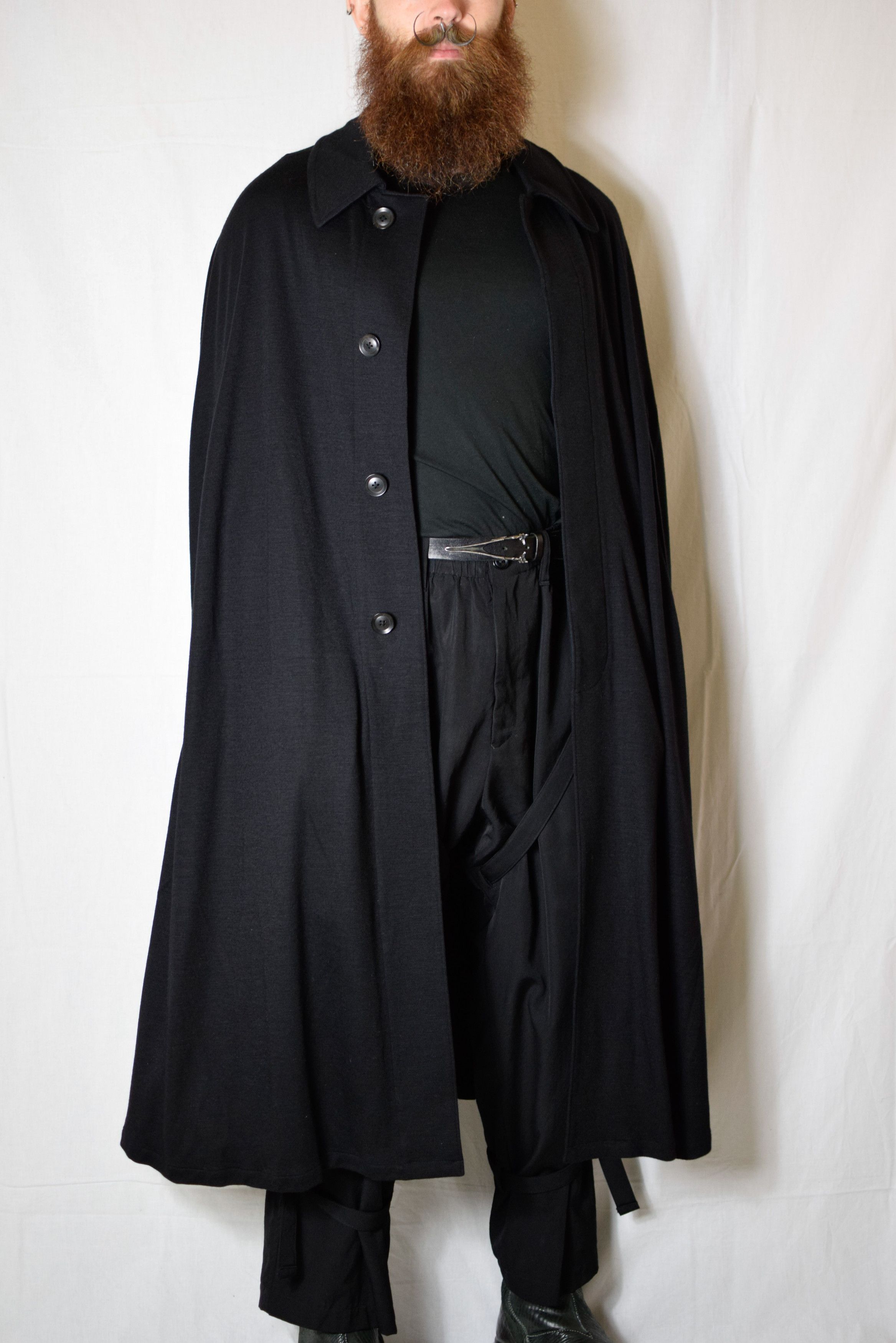 Yohji Yamamoto YYPH AW21 Wool Cape Coat - HX-C05-102 Size US L / EU 52-54 / 3 - 4 Thumbnail