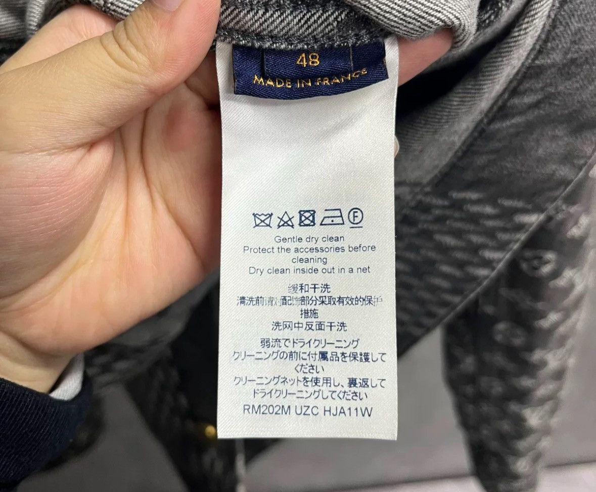 Louis Vuitton Louis Vuitton Black Grey Nigo Full Print Logo Denim Jacket Size US M / EU 48-50 / 2 - 6 Thumbnail