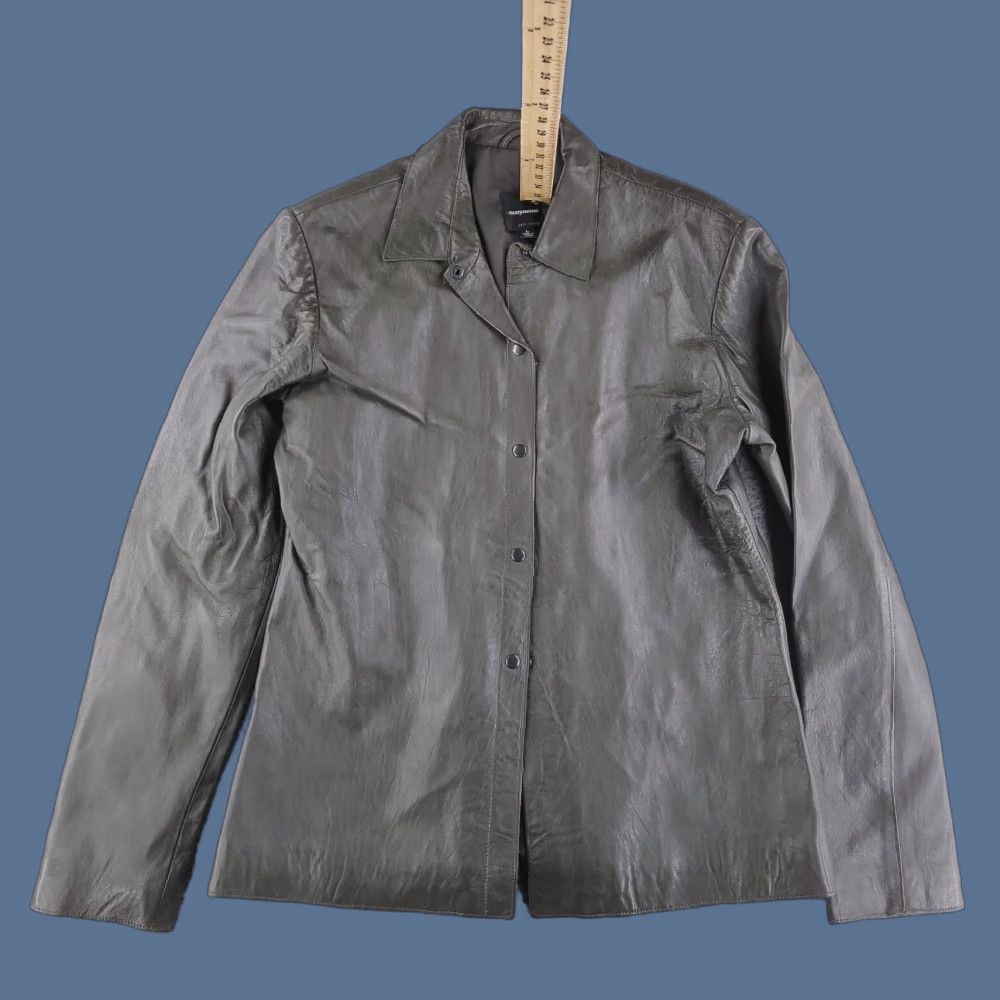 Anonymous Ism Anonymous Leather Jacket Womens L Green Dark Olive Real Genuin Jacket - Basic Style, Regular Size, No Vintage, Womens, Leather Outer Shell Size L / US 10 / IT 46 - 1 Thumbnail
