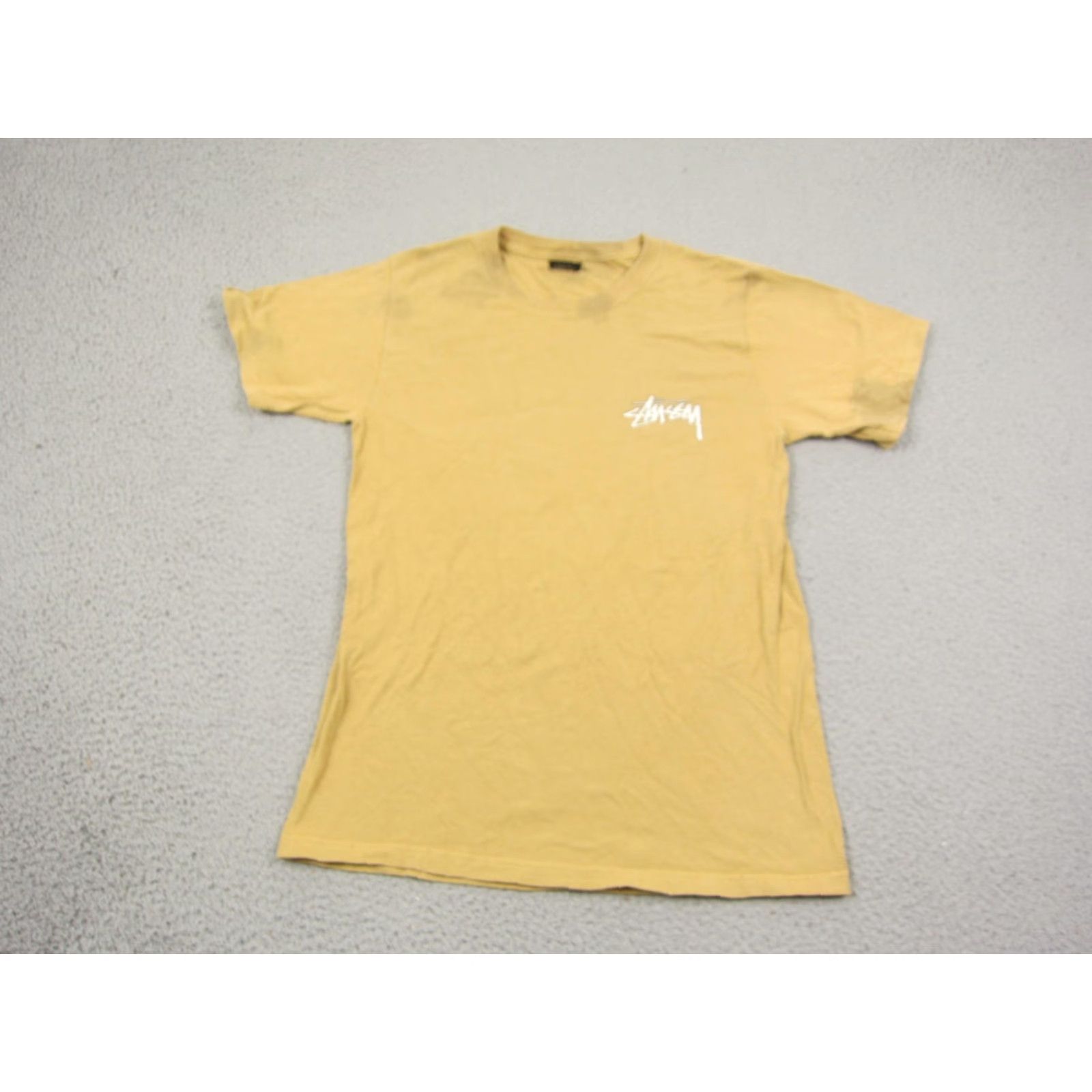 Vintage Stussy Shirt Mens S Gold Mysticism For The Modern Age Tee Graphic Casual 90s Retro Logo Cotton Short Sleeve Crew Neck T-Shirt Mens S Yellow Size US S / EU 44-46 / 1 - 2 Thumbnail