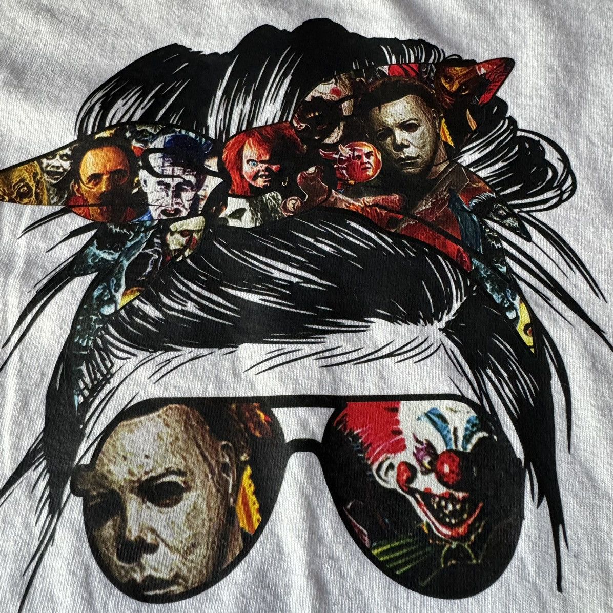 Other Messy Bun/Horror Movie, Custom Halloween Raglan Tee Size M / US 6-8 / IT 42-44 - 8 Thumbnail