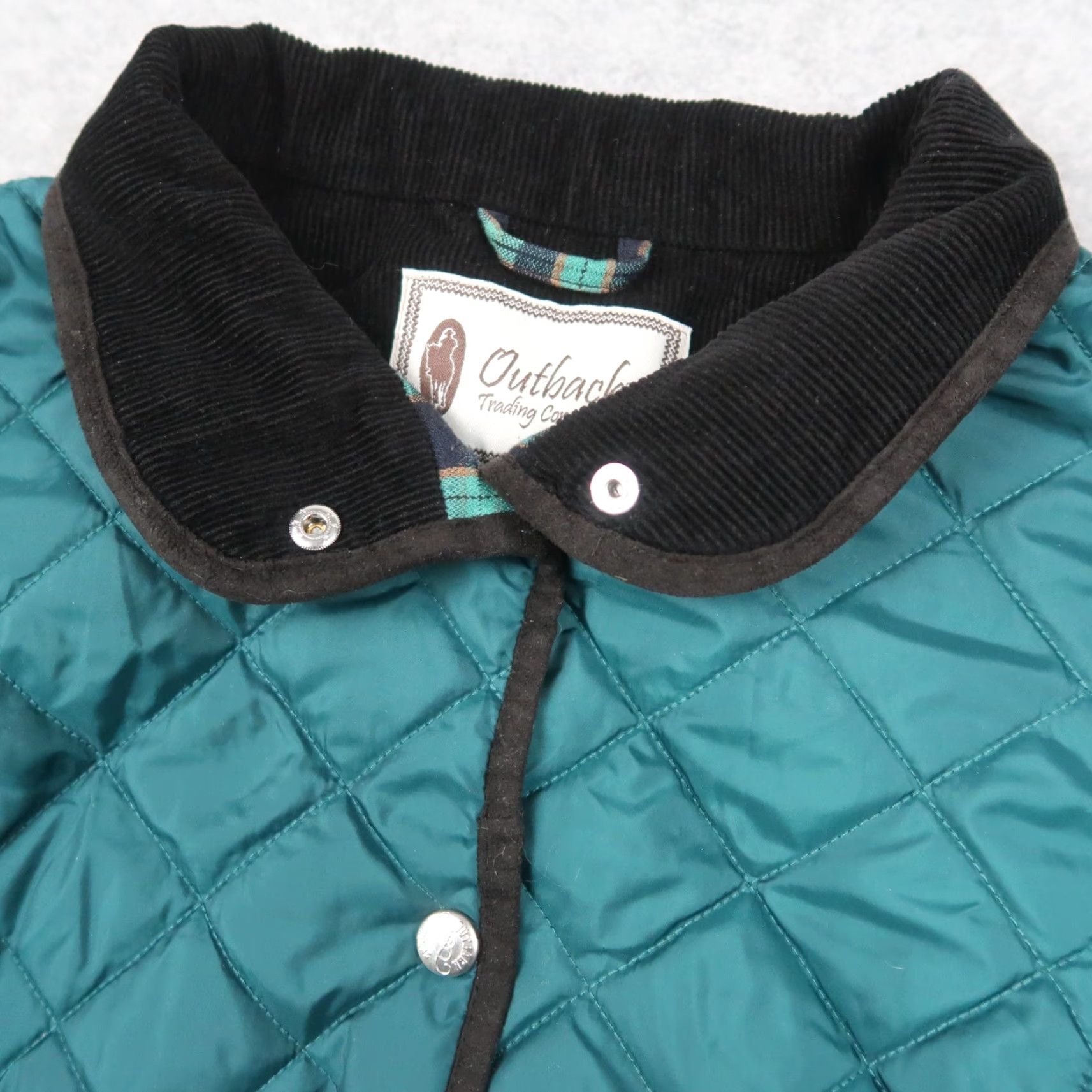 Altea Outback Trading Women’s Barn Coat Puffer Jacket Teal M Medium Preppy Quilted Corduroy Casual Coat Womens Size M / US 6-8 / IT 42-44 - 6 Thumbnail