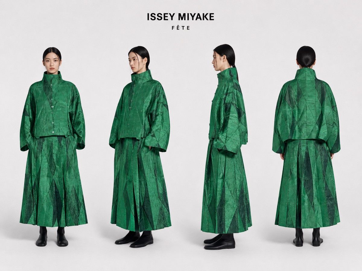 Issey Miyake Rare ! 2000’s Issey miyake fete pleated top green Size ONE SIZE - 4 Thumbnail