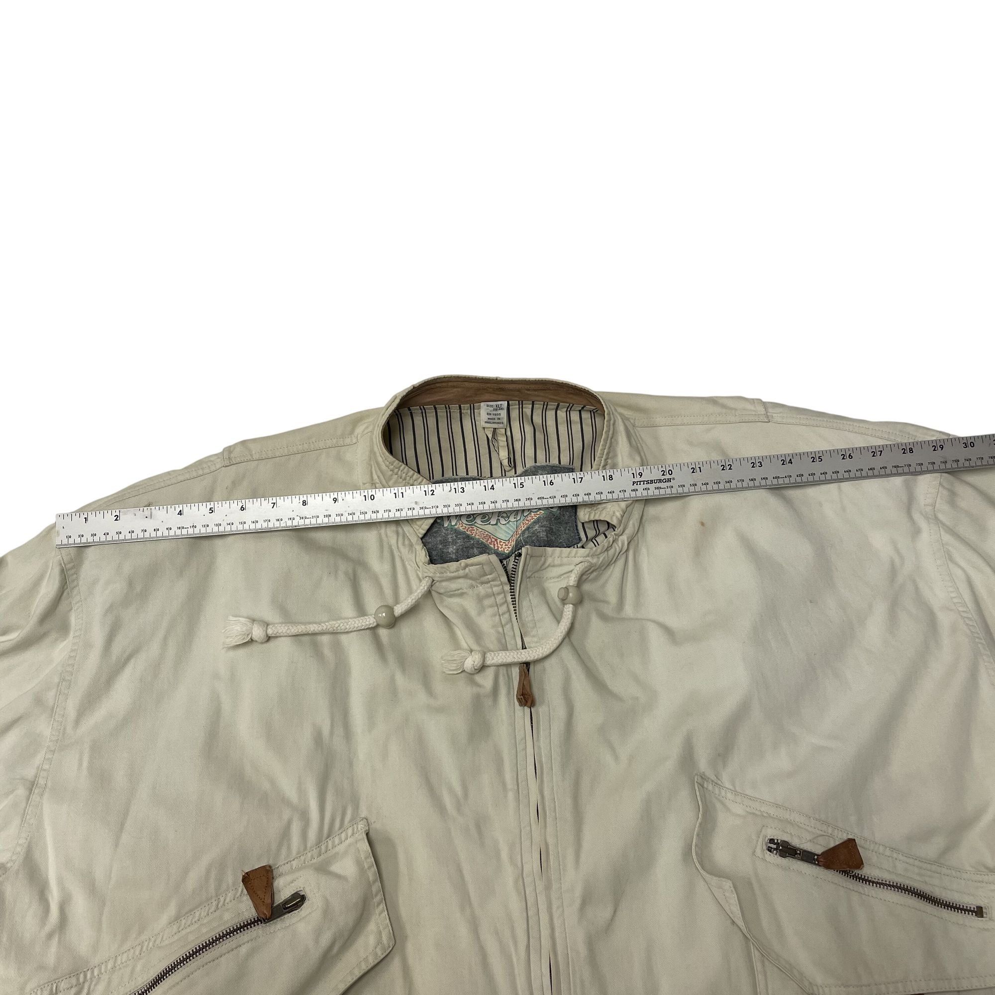 Other Vtg Weekends Outdoor Coat Cream Bomber Oversized Jacket Size US XL / EU 56 / 4 - 6 Thumbnail