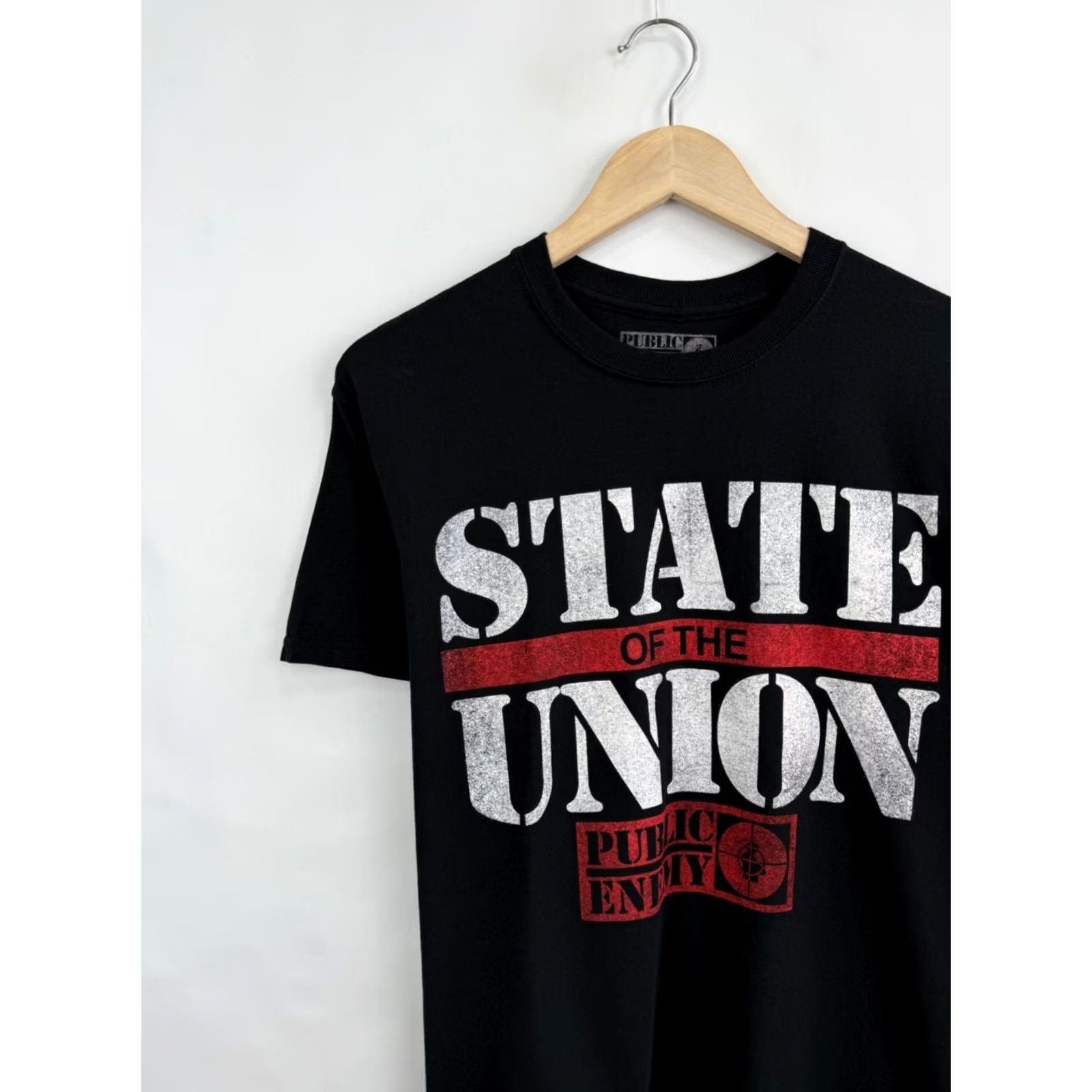 Vintage Public Enemy Y2K State of the Union STFU T-Shirt M Black Mens Shirt Size US M / EU 48-50 / 2 - 4 Thumbnail