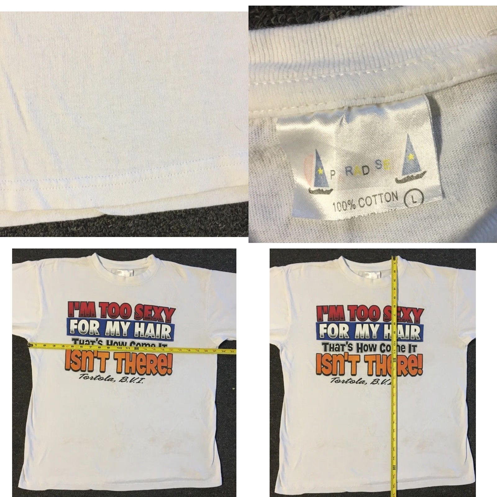 Vintage VINTAGE 90s Im Too Sexy For My Hair Faded Shirt S Funny Saying Bald Joke Beer Grunge T-Shirt Mens White Saiy? Size US S / EU 44-46 / 1 - 9 Thumbnail