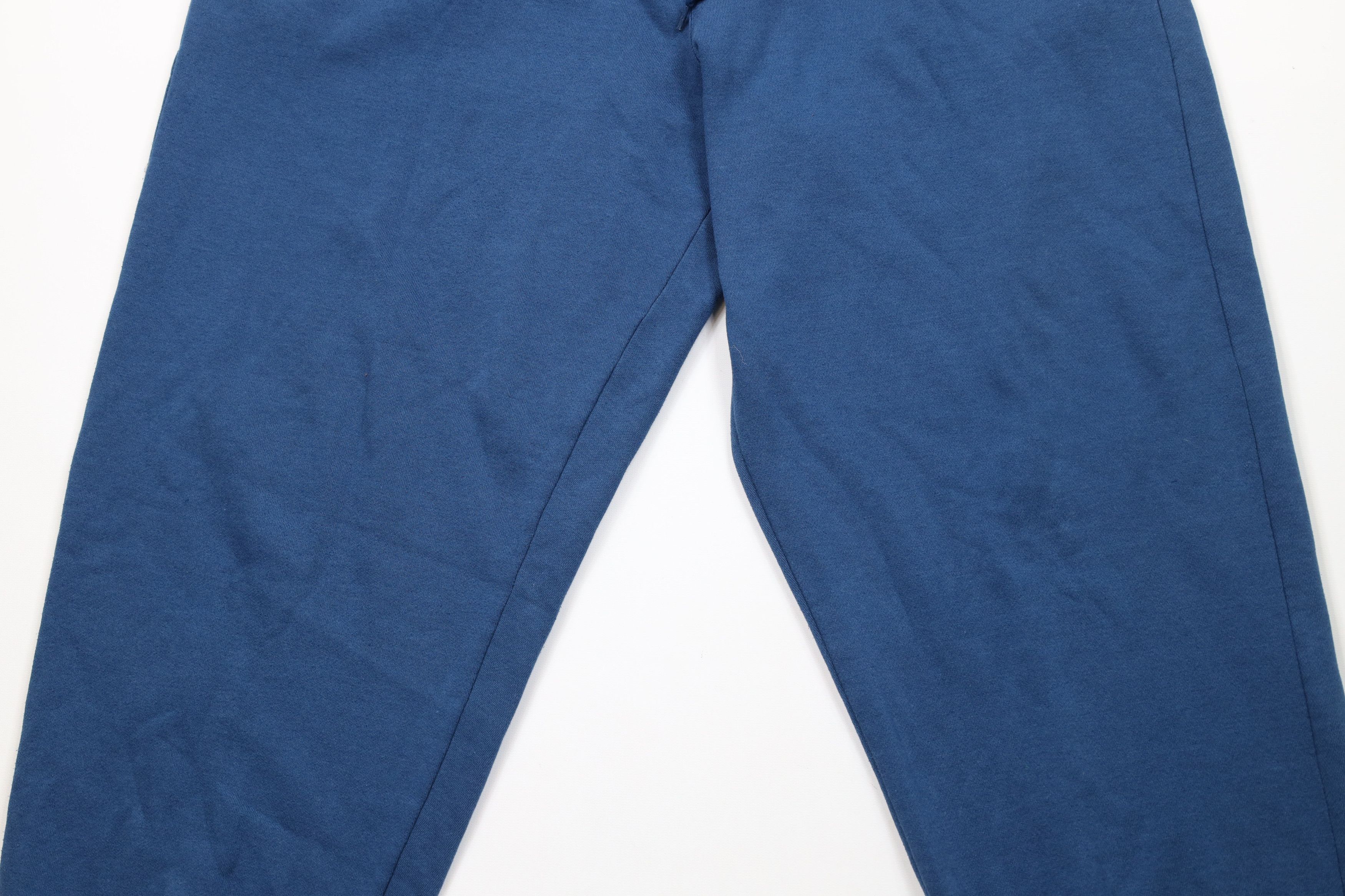 Vintage Vintage 90s Streetwear Blank Cuffed Sweatpants Joggers Blue Size US 36 / EU 52 - 3 Thumbnail