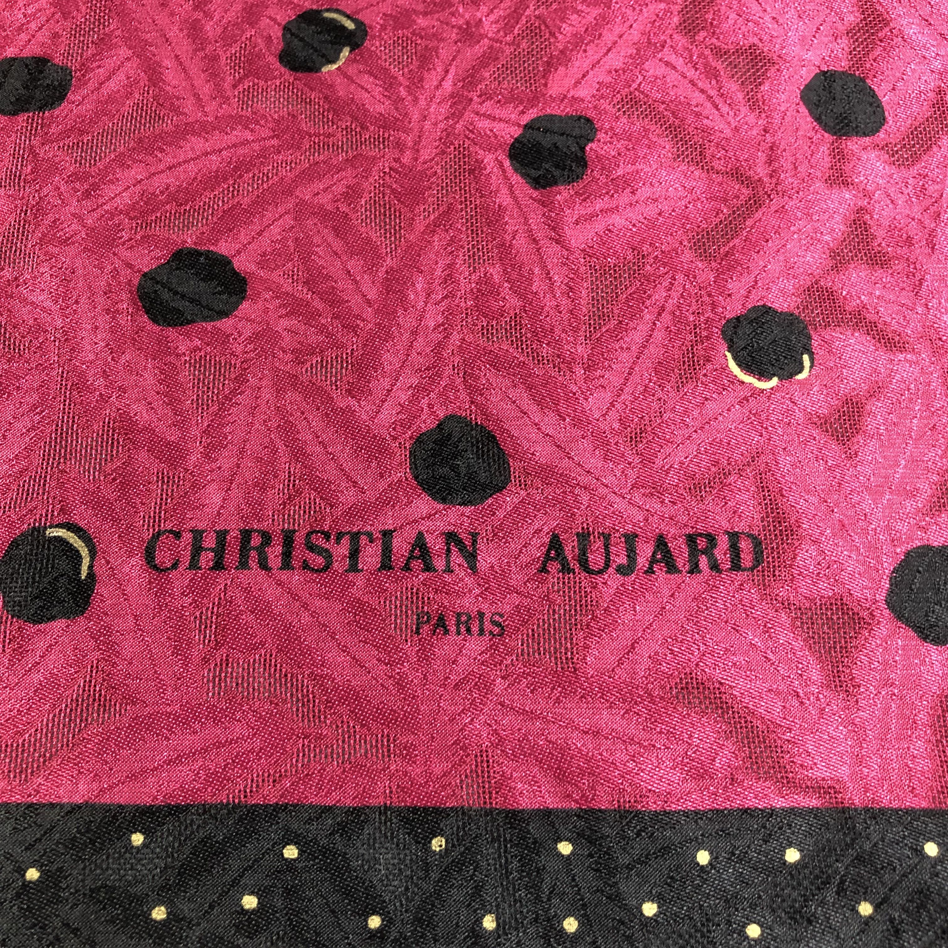 Japanese Brand Christian Aujard Luxury Silk Scarf M763 Size ONE SIZE - 3 Thumbnail