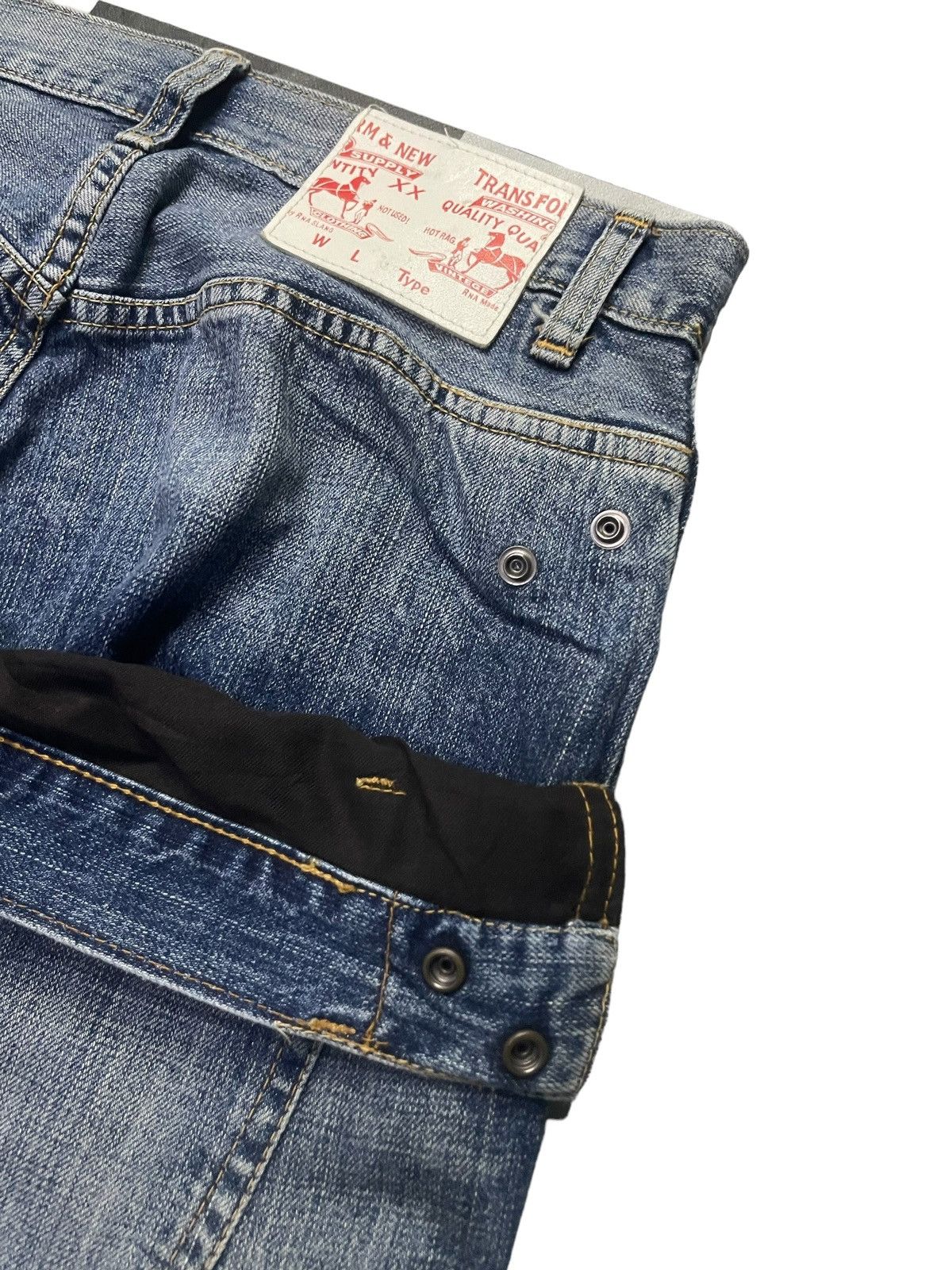 Dogtown × Japanese Brand × Thug Club Rna inc. japan double waist layer baggy denim pants Size US 30 / EU 46 - 8 Thumbnail
