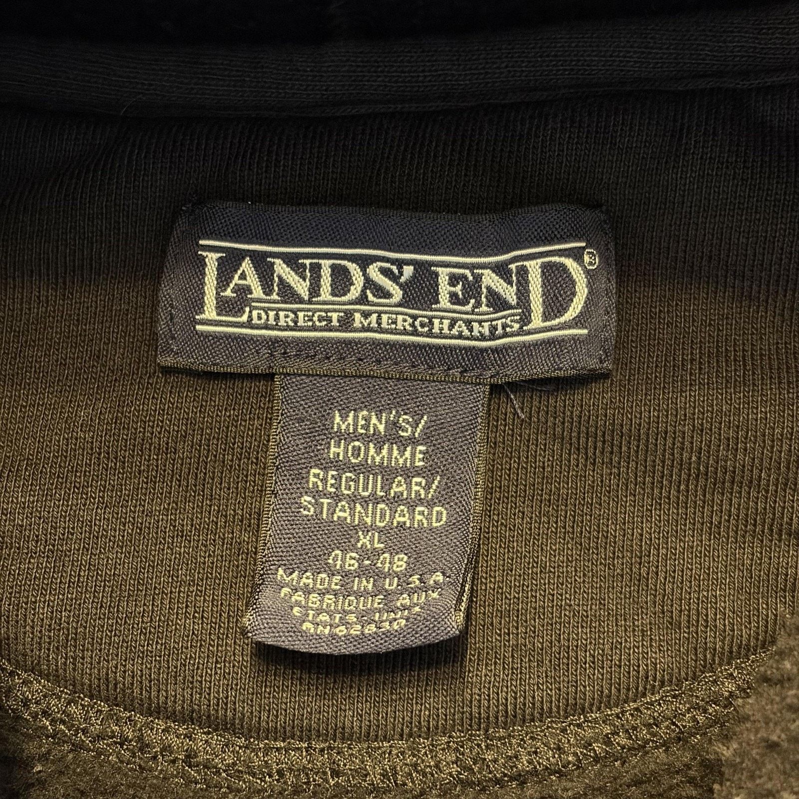Lands' End Lands' End Hoodie Sweatshirt Mens XL Black Full Zip USA Size US XL / EU 56 / 4 - 8 Thumbnail