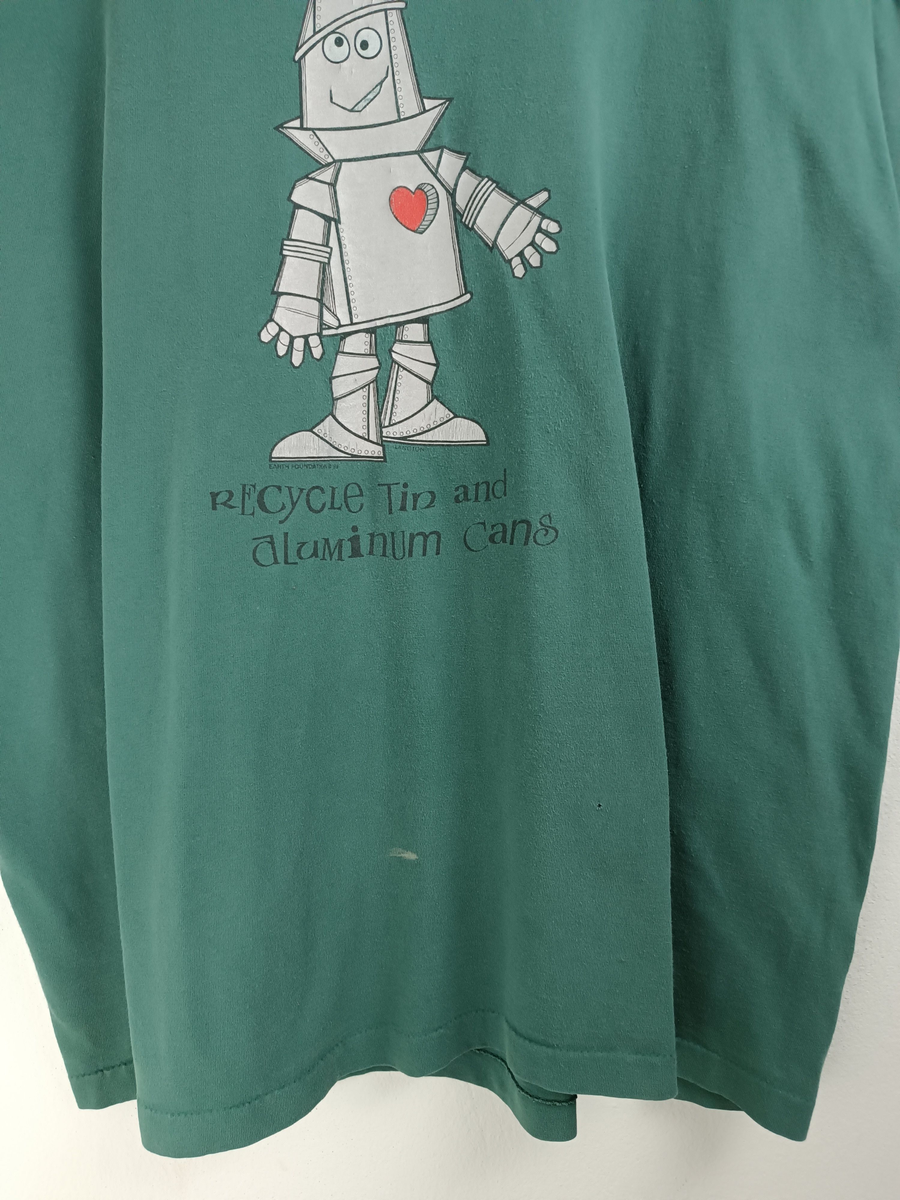 Vintage VINTAGE 90'S HAVE A HEART TIN MAN RECYCLE TEE wizard of oz Size US XXL / EU 58 / 5 - 9 Thumbnail