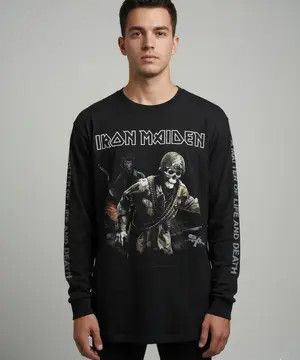 Band Tees Vintage 2006 Iron Maiden "A Matter of Life and Death" Size US L / EU 52-54 / 3 - 7 Thumbnail