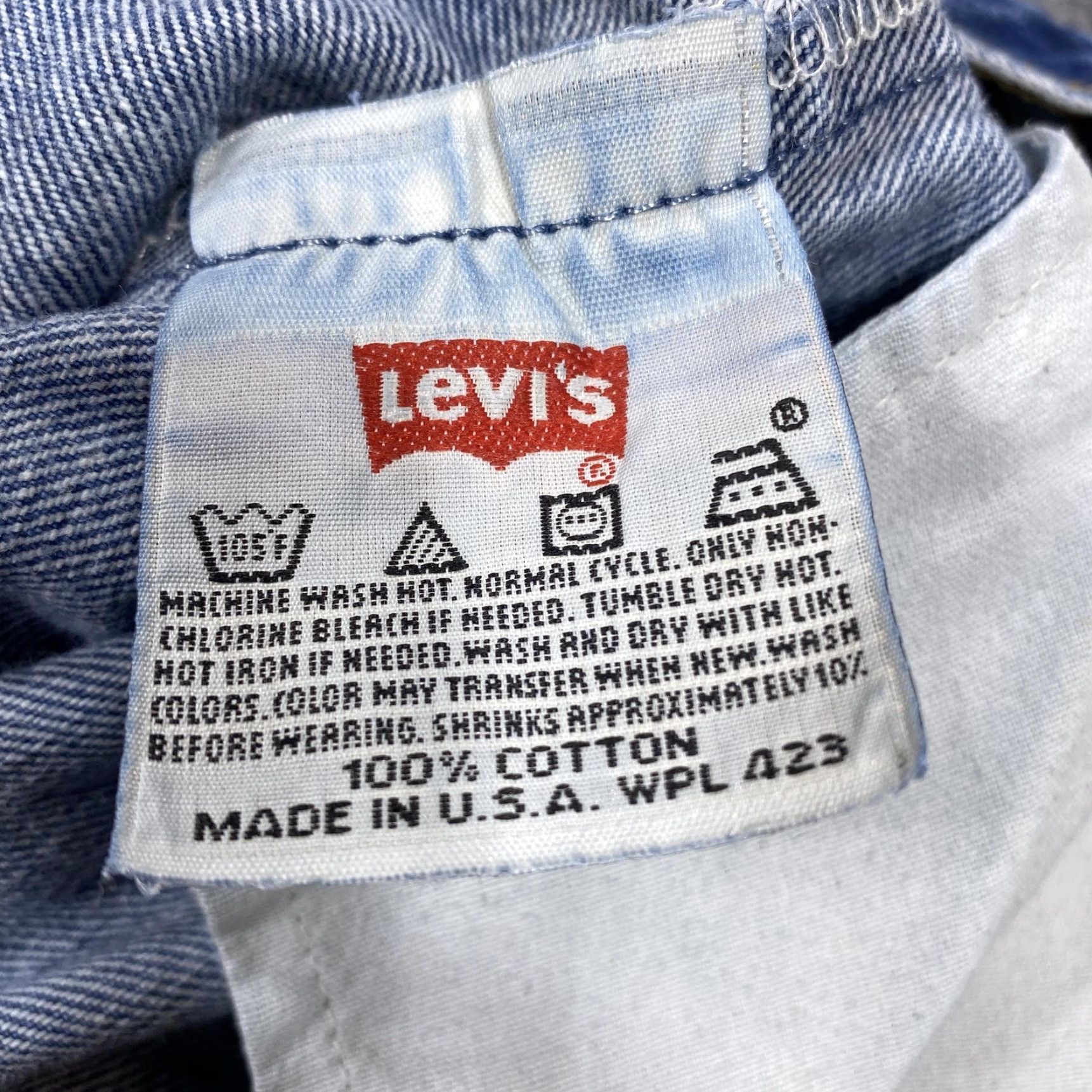 Levi's VINTAGE Levi's 501 Jeans Mens Button Fly Straight Blue 38x32 Regular 501 0000 USA Fits W38 L32 Size US 38 / EU 54 - 4 Thumbnail