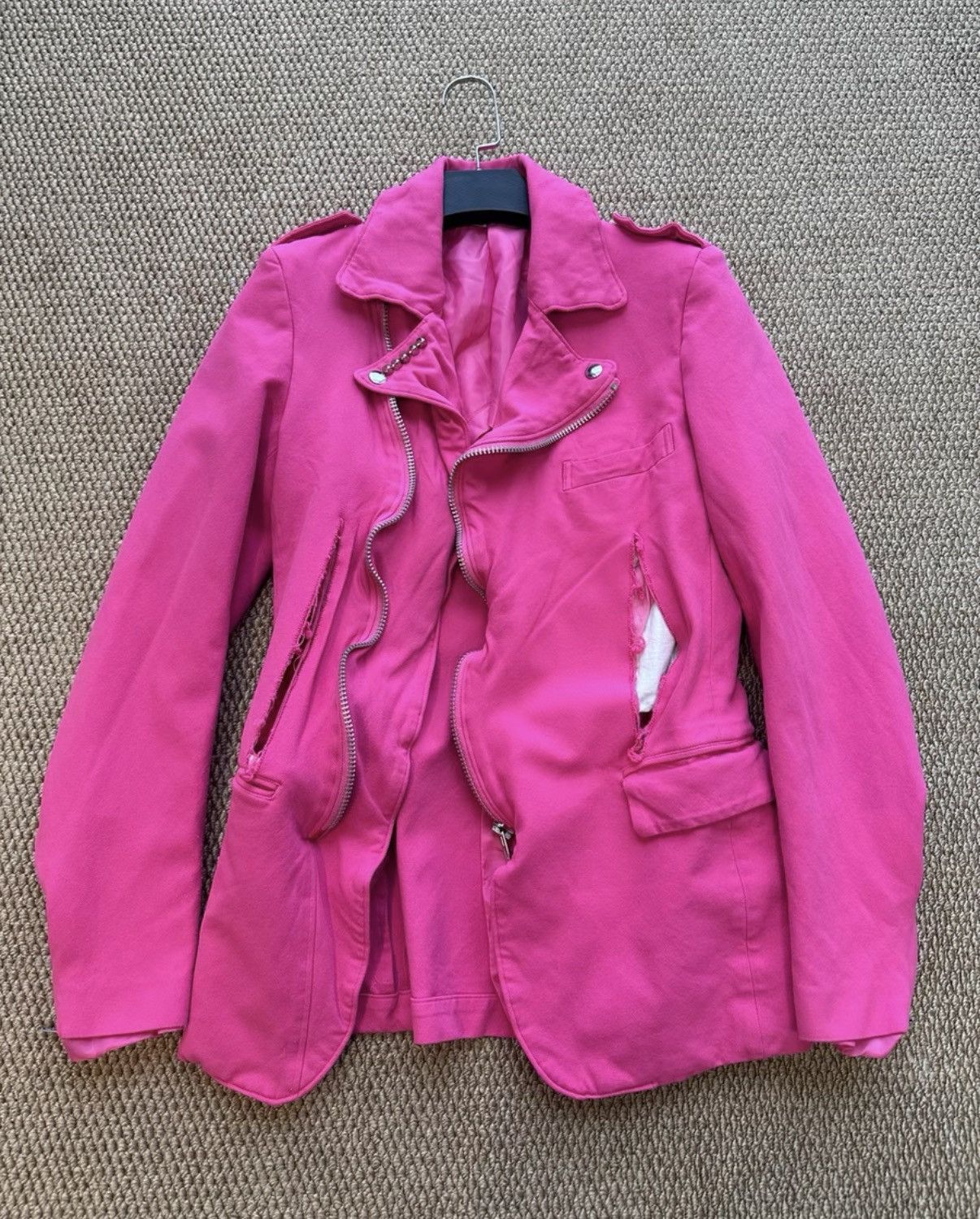Comme des Garcons Comme des Garçons Homme Plus Distressed Biker Jacket K23 Size US S / EU 44-46 / 1 - 1 Thumbnail