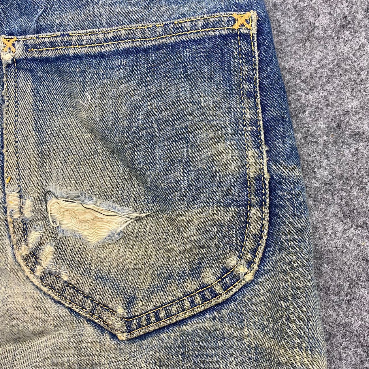 Evisu 💥Best Offer💥Vintage Evis Cowboy Selvegde Distressed Denim Size US 31 - 15 Thumbnail