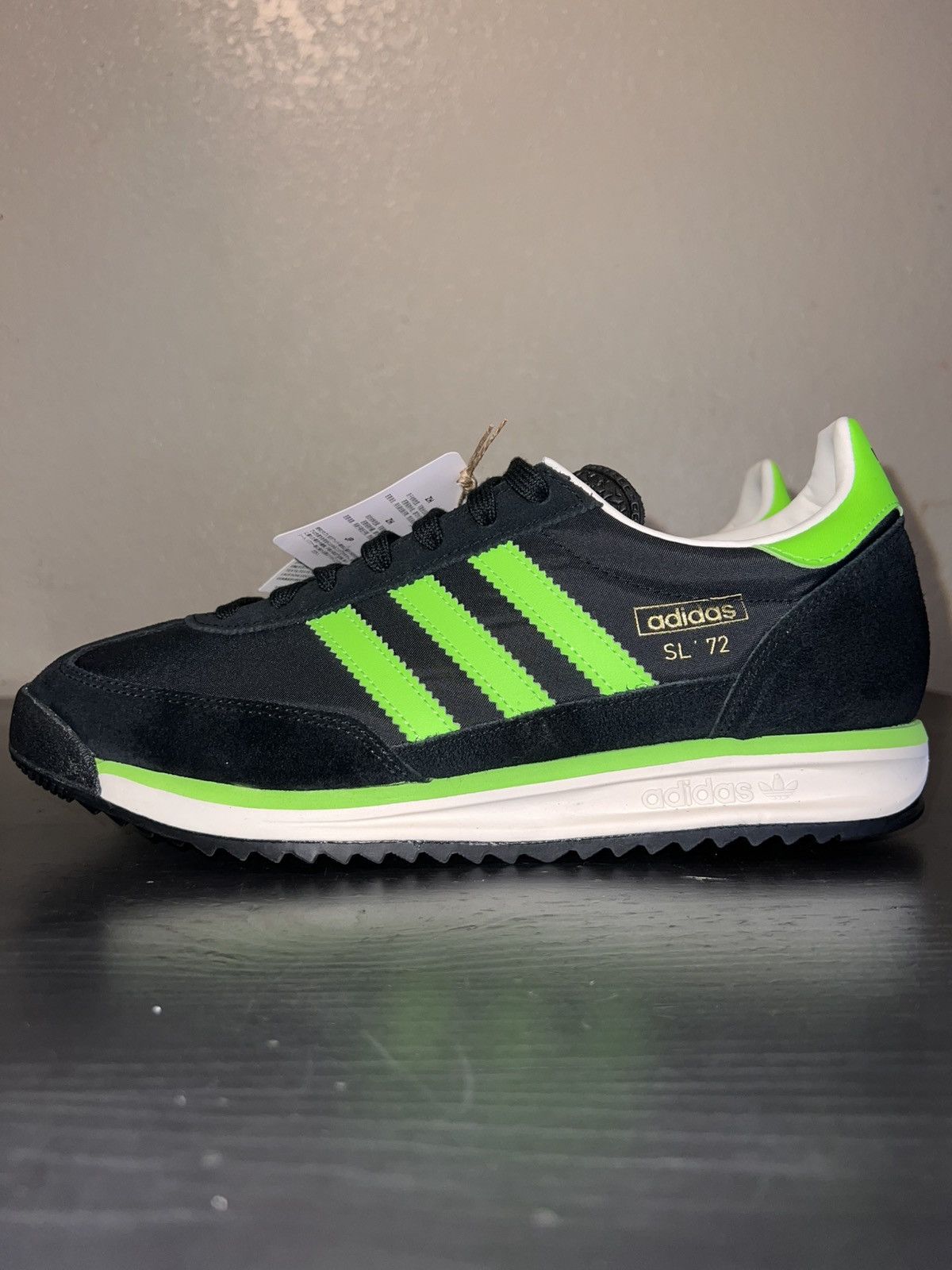 Adidas Adidas SL72 RS Black Solar Green Size 10 Size US 10 / EU 43 - 1 Thumbnail