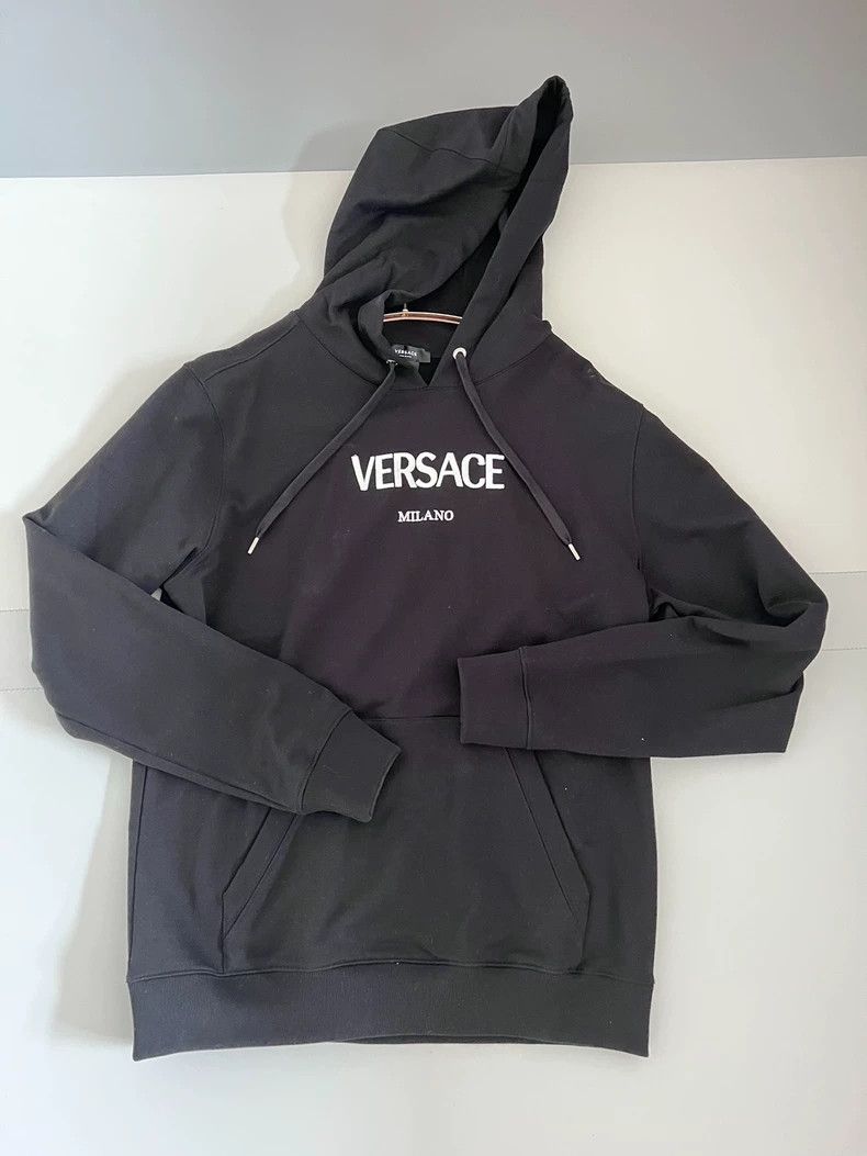 Versace Versace Letter-embroidered hooded sweatshirt Size US L / EU 52-54 / 3 - 1 Thumbnail