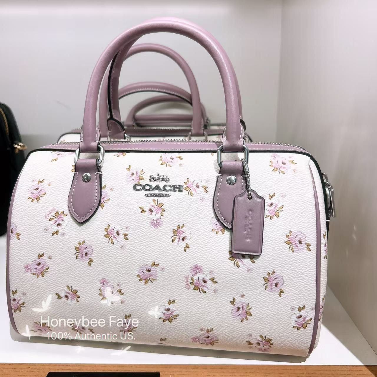 Coach NWT Coach Rowan Satchel Bag With Floral Print CAL58 Size ONE SIZE - 2 Thumbnail