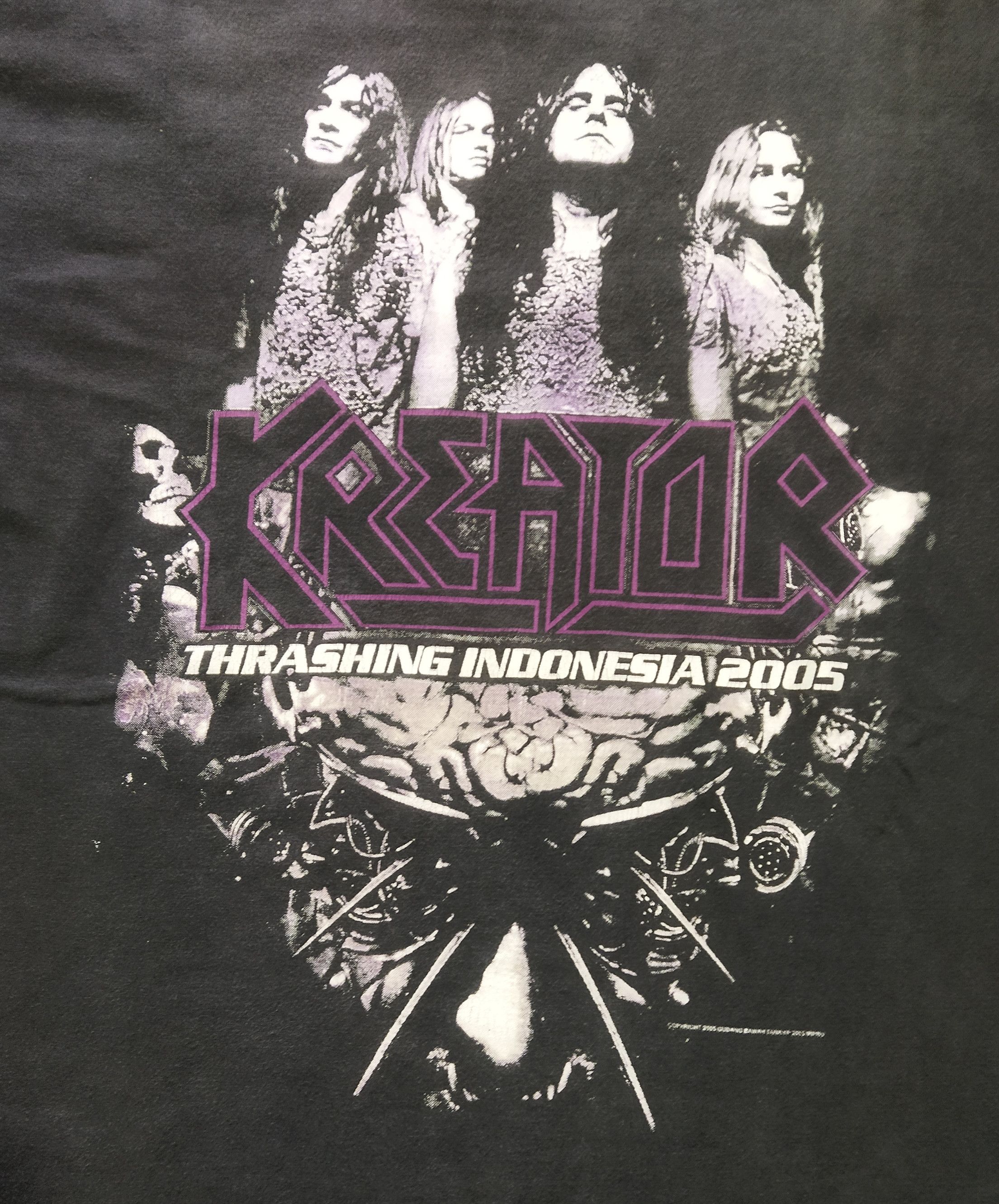 Band Tees Rare KREATOR Thrashing Indonesia 2005 Size US L / EU 52-54 / 3 - 2 Thumbnail