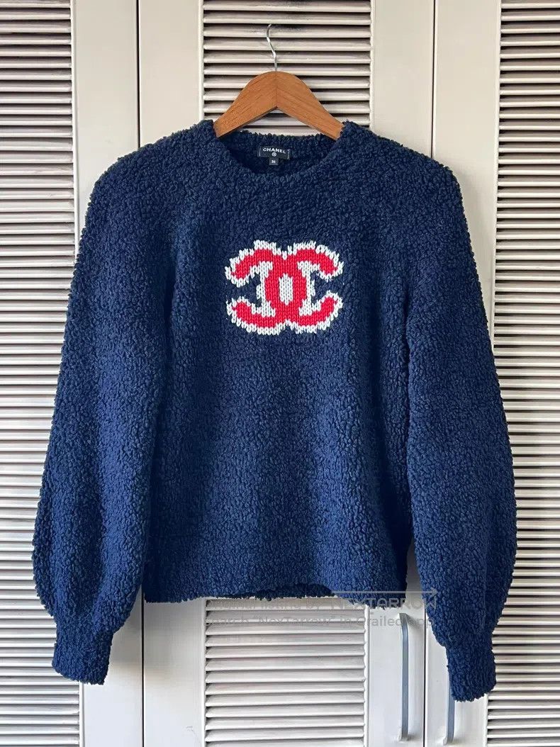Chanel Chanel Classic CC logo blue sweater Size XS / US 0-2 / IT 36-38 - 1 Thumbnail